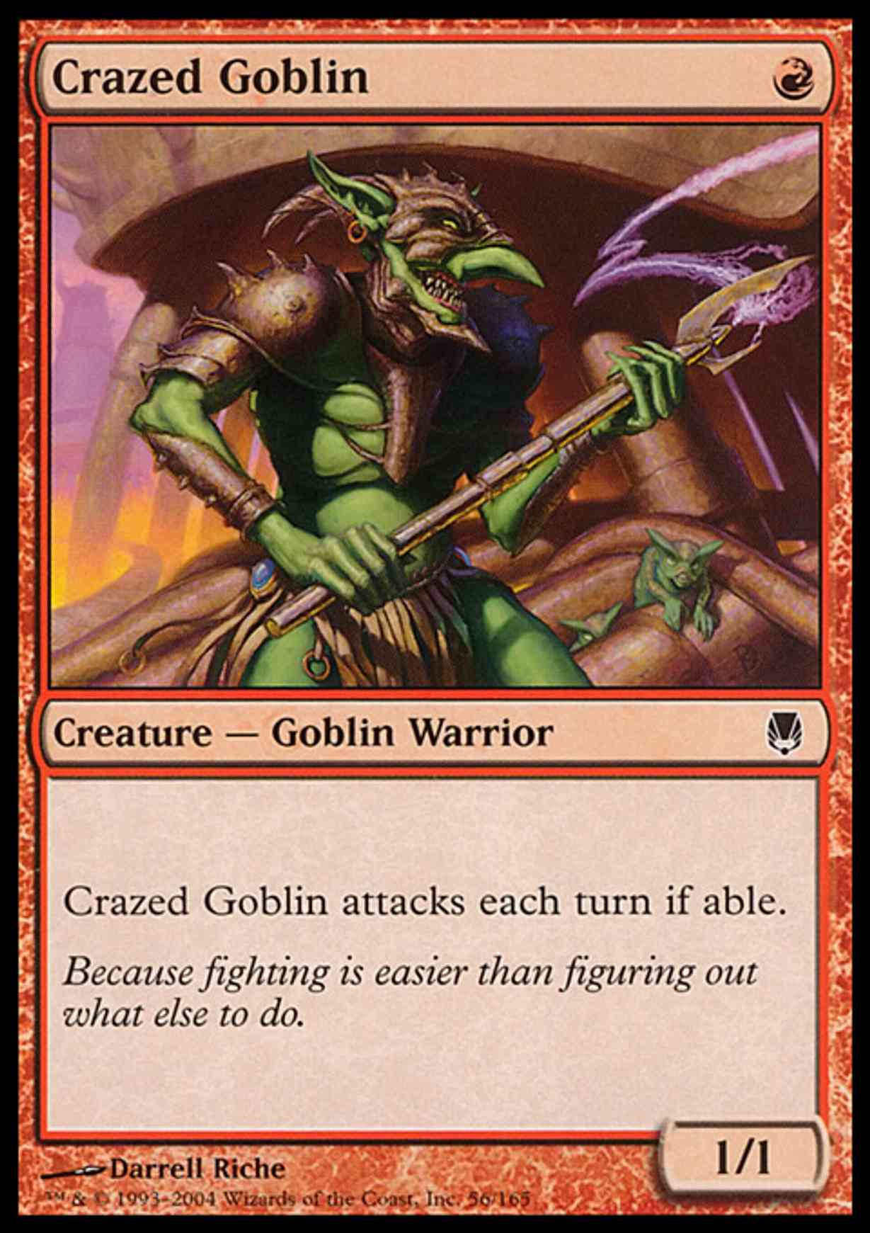 Crazed Goblin magic card front