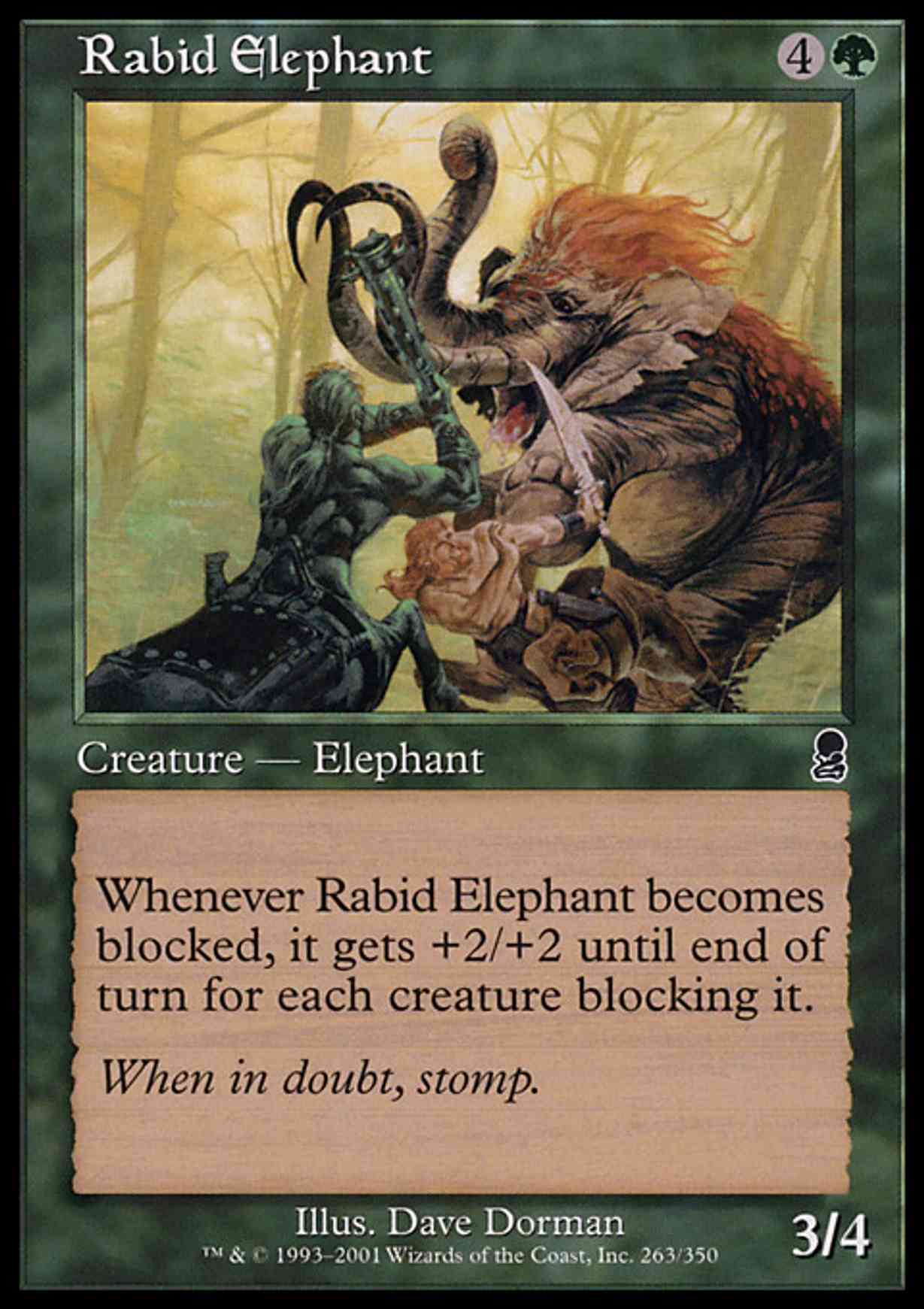Rabid Elephant magic card front