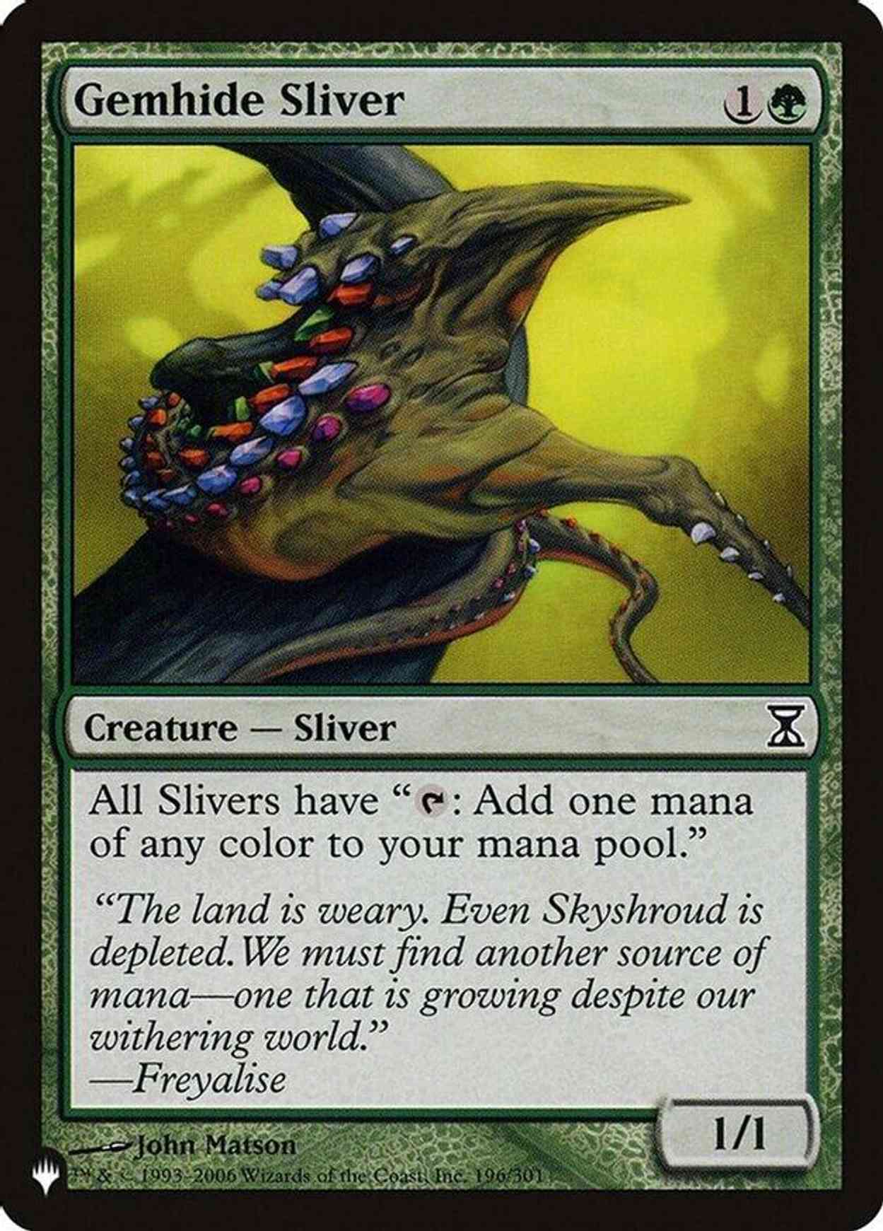 Gemhide Sliver magic card front