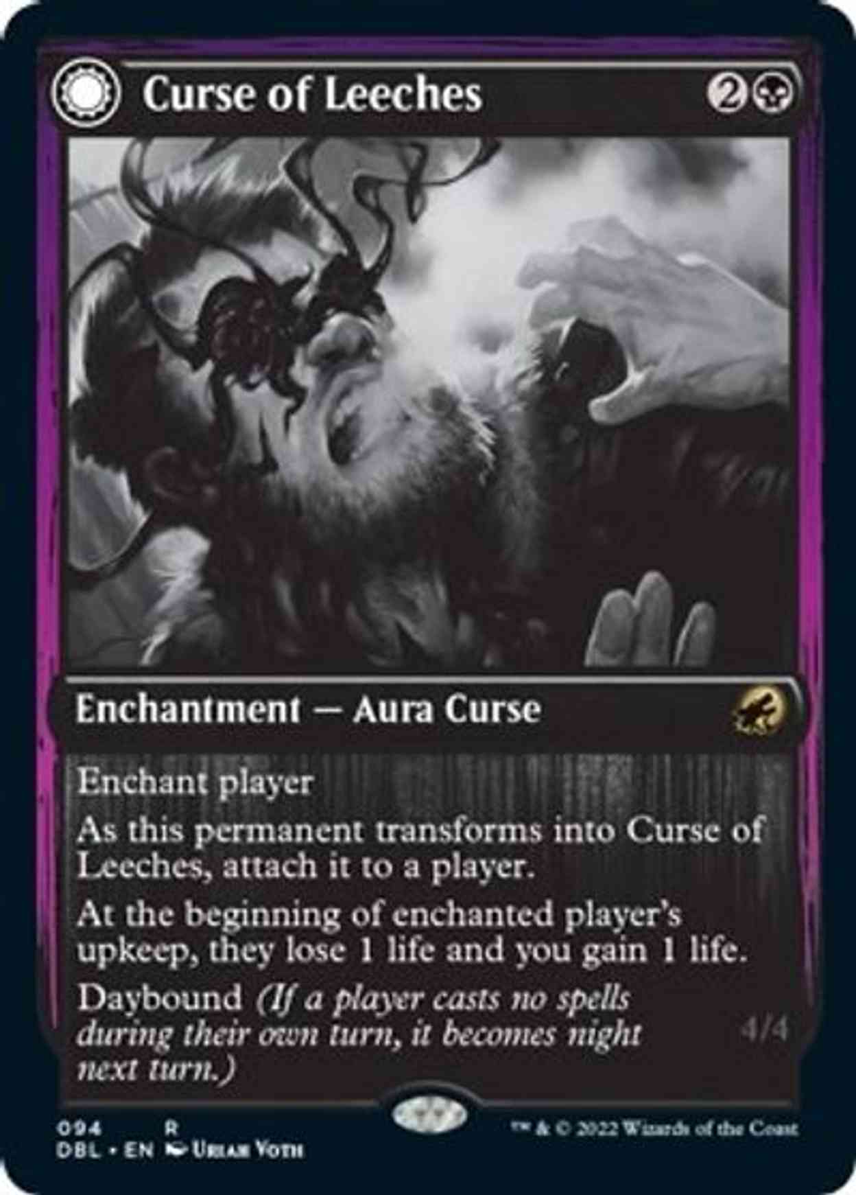 Curse of Leeches magic card front