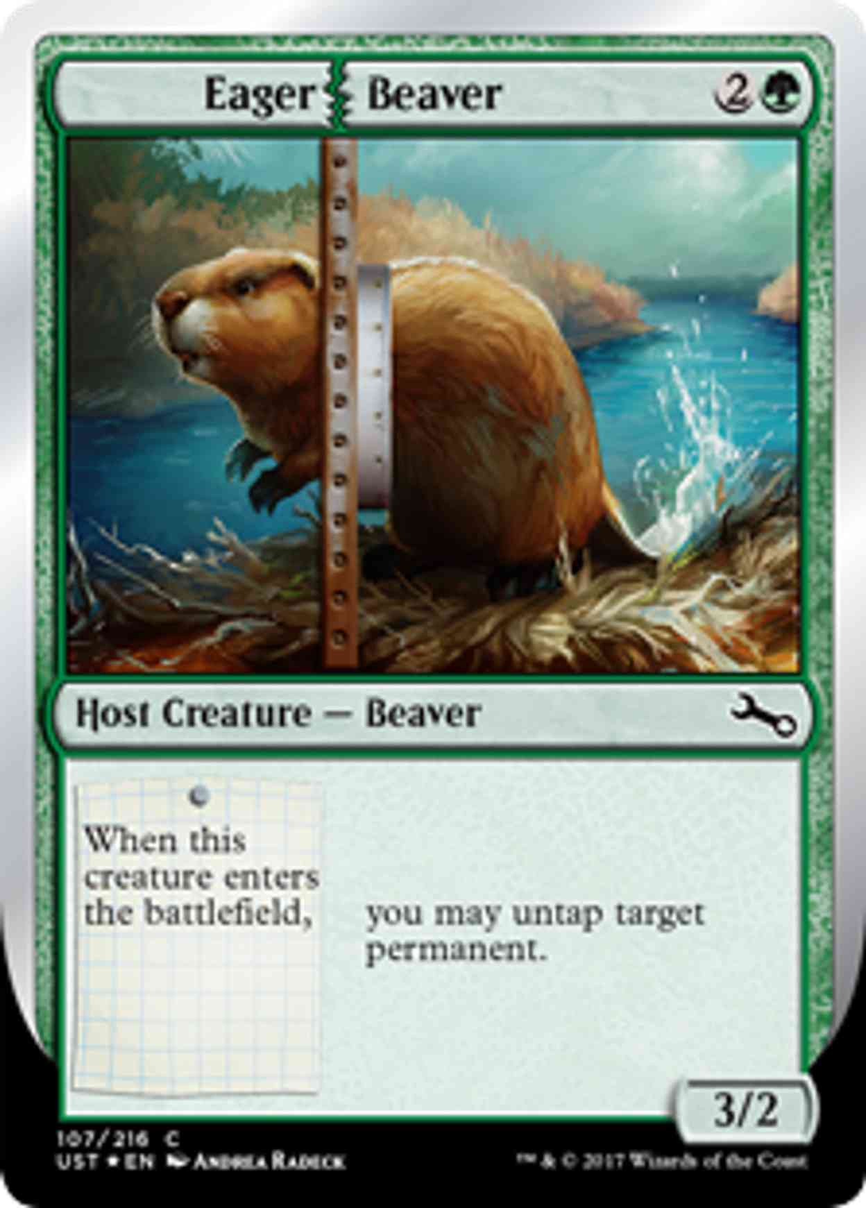 Eager Beaver magic card front