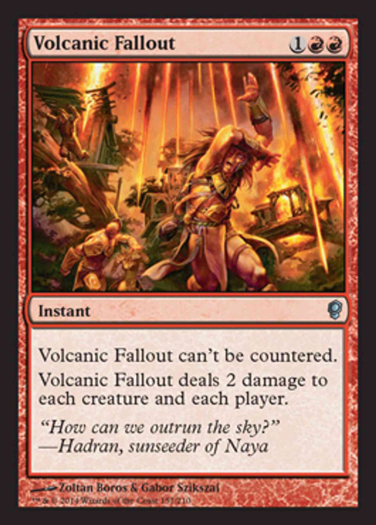 Volcanic Fallout magic card front