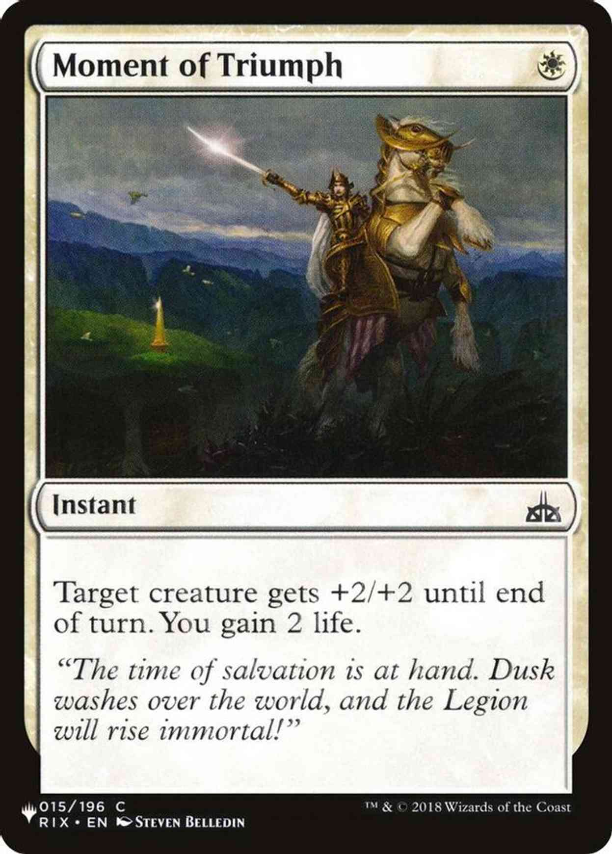 Moment of Triumph magic card front