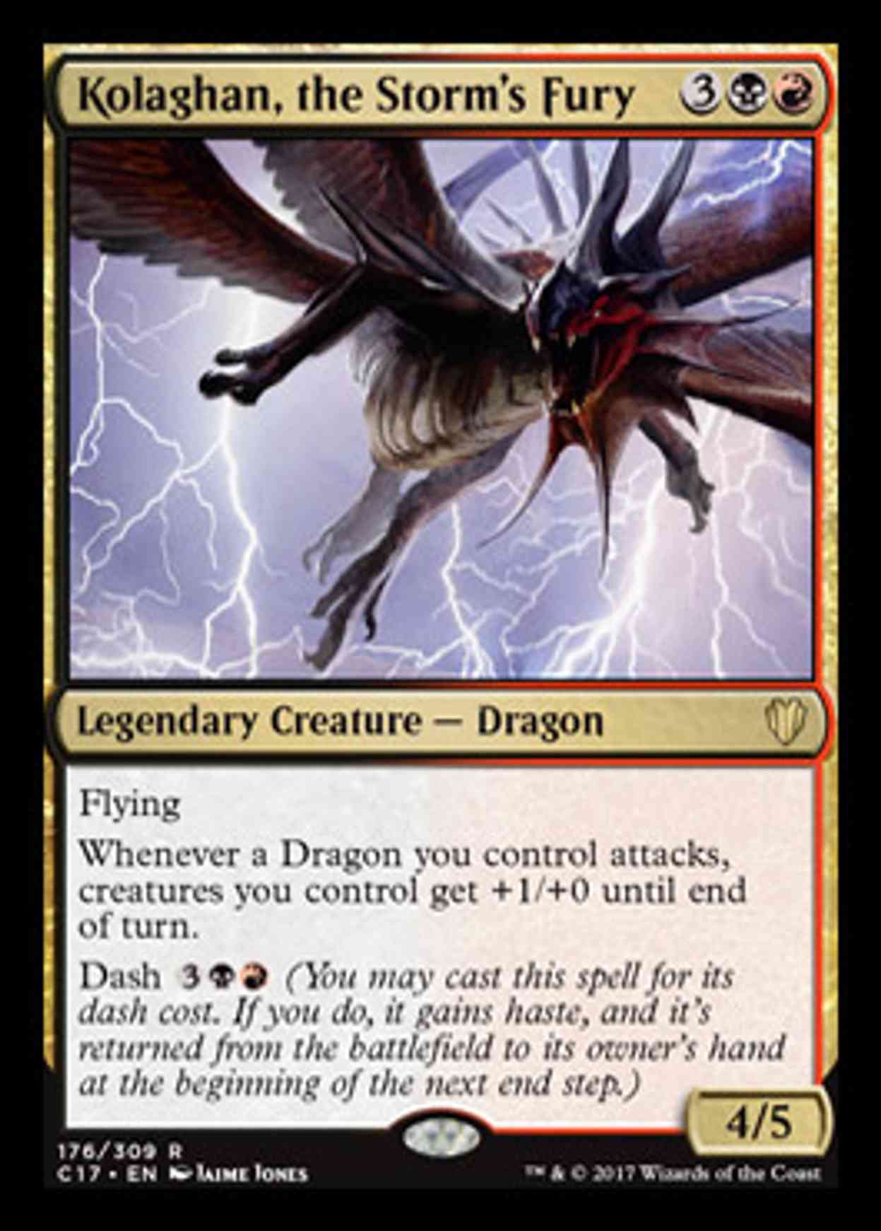 Kolaghan, the Storm's Fury magic card front