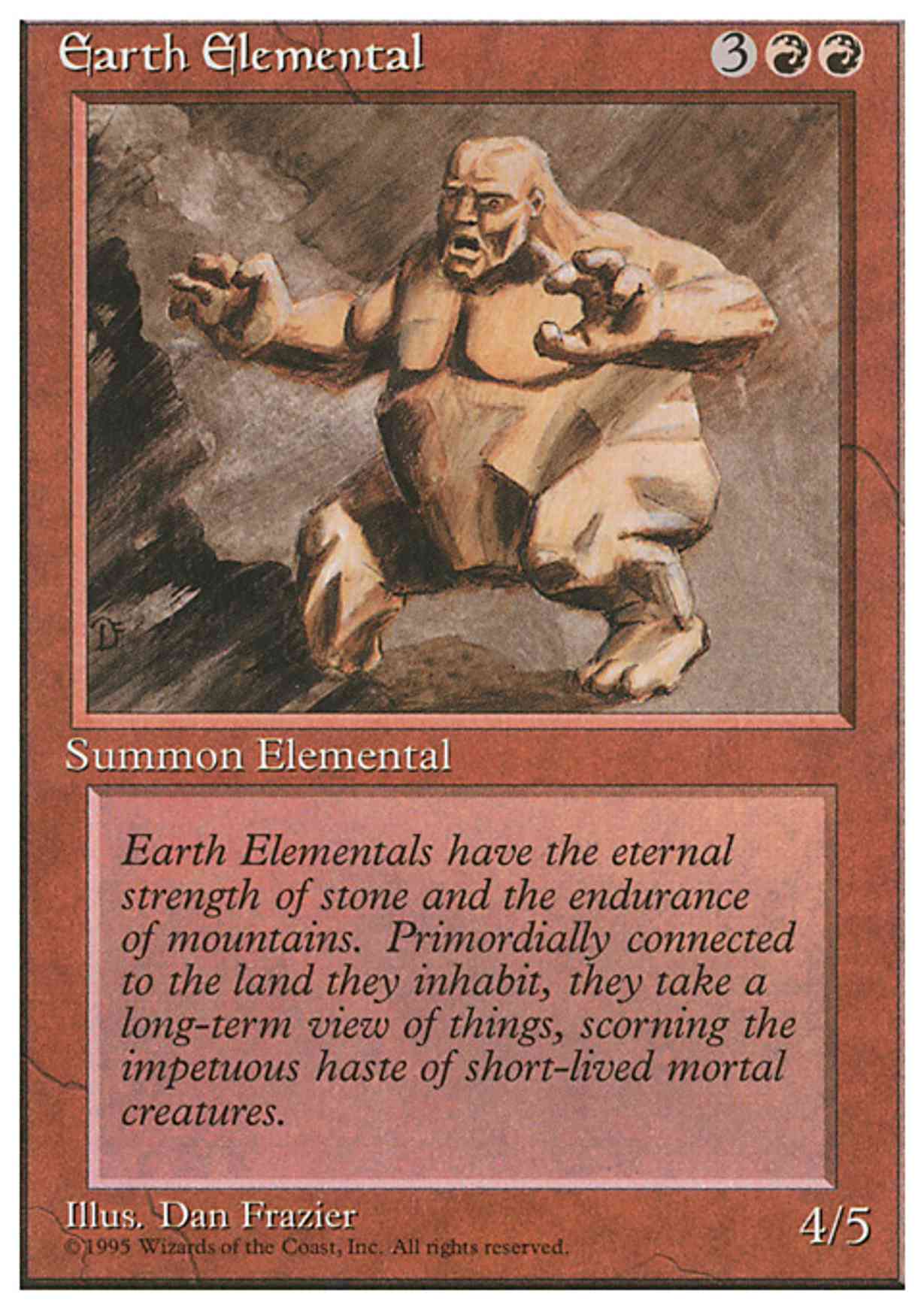 Earth Elemental magic card front