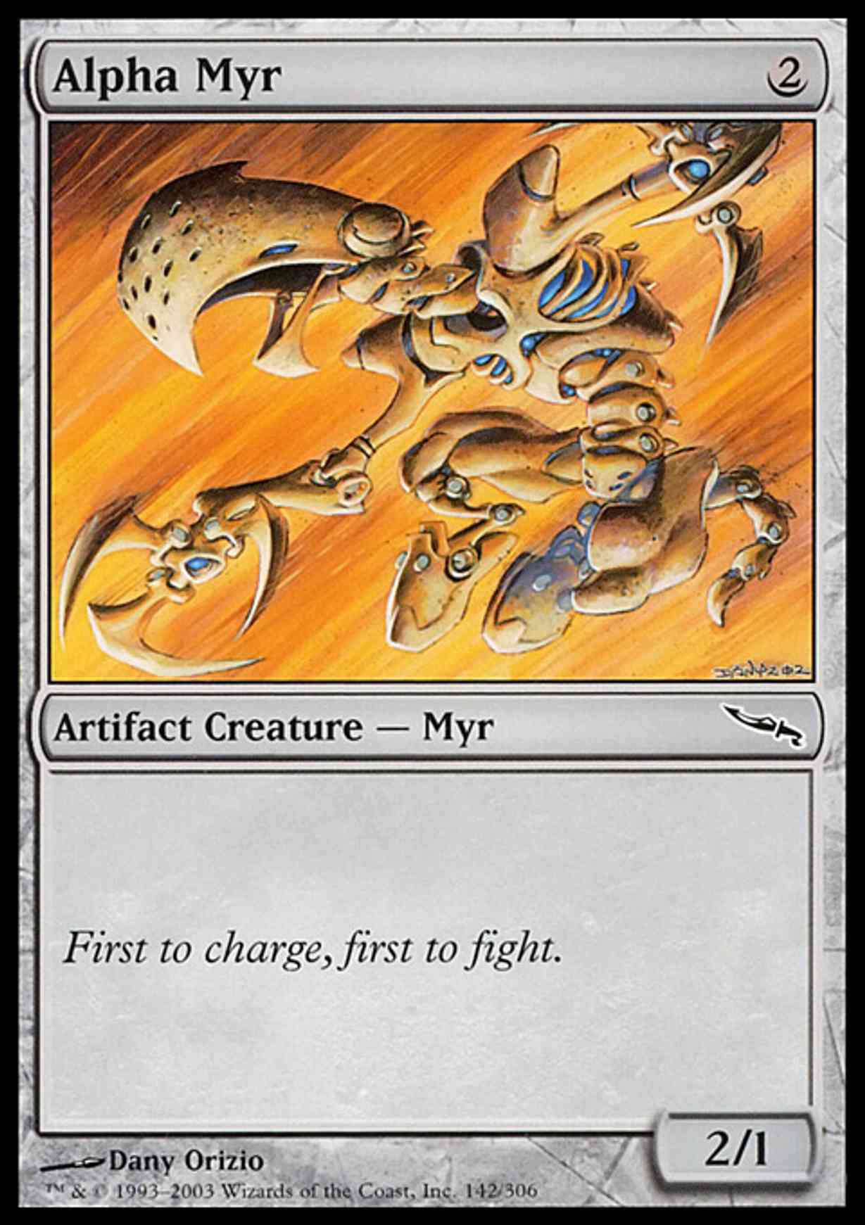 Alpha Myr magic card front