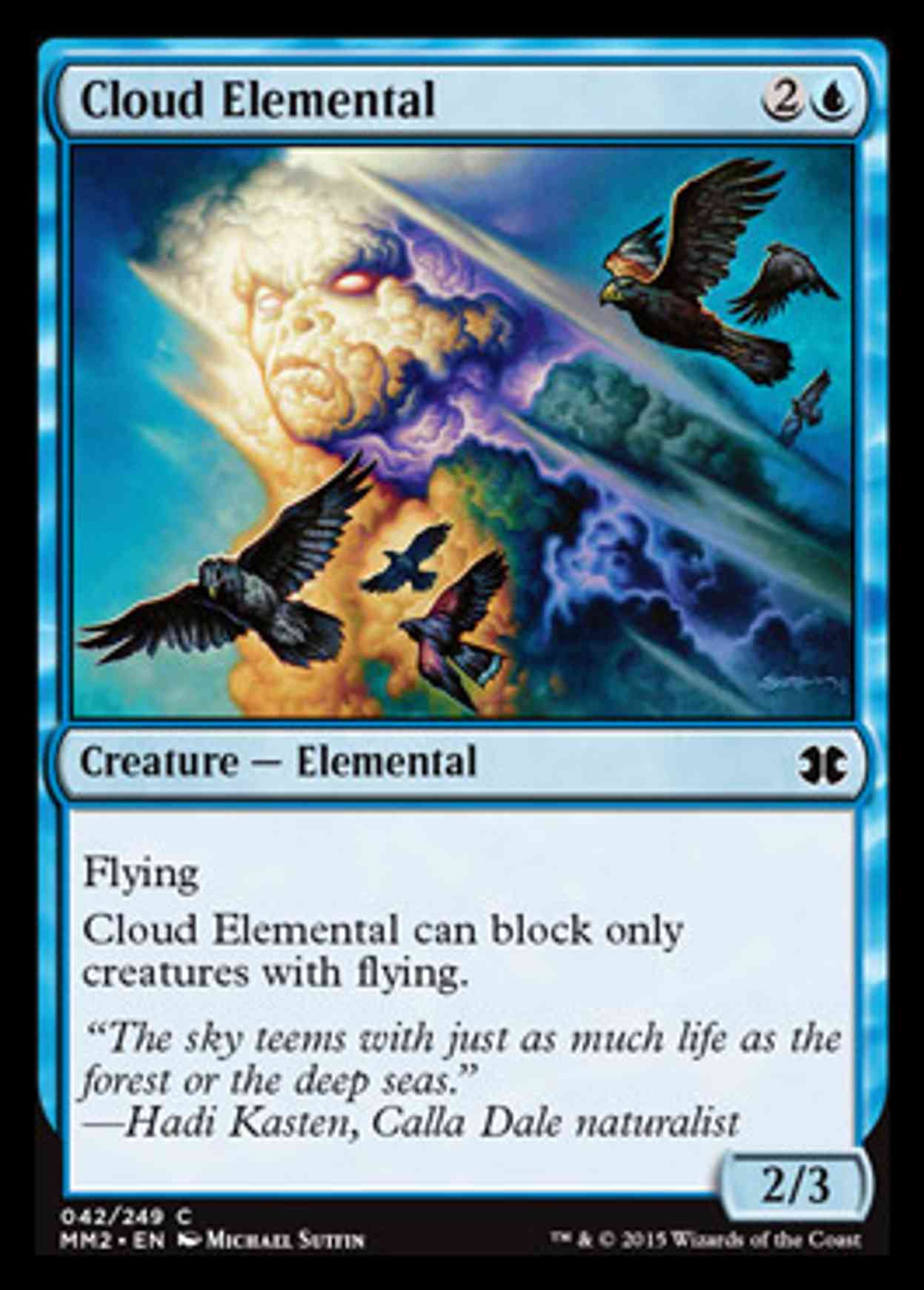 Cloud Elemental magic card front