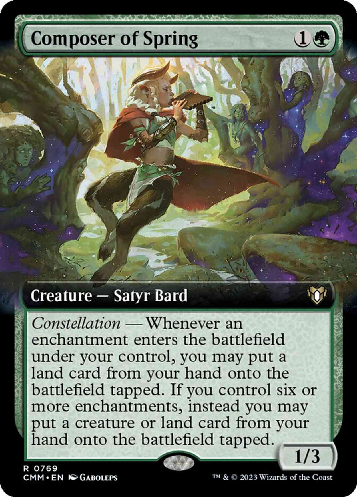 Composer of Spring (Extended Art) magic card front