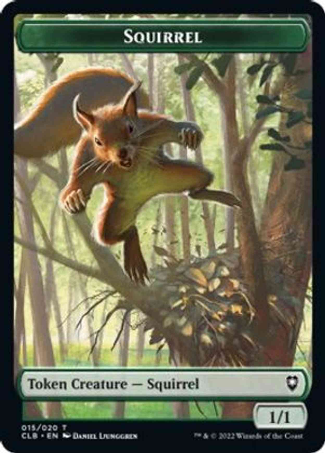 Squirrel Token magic card front