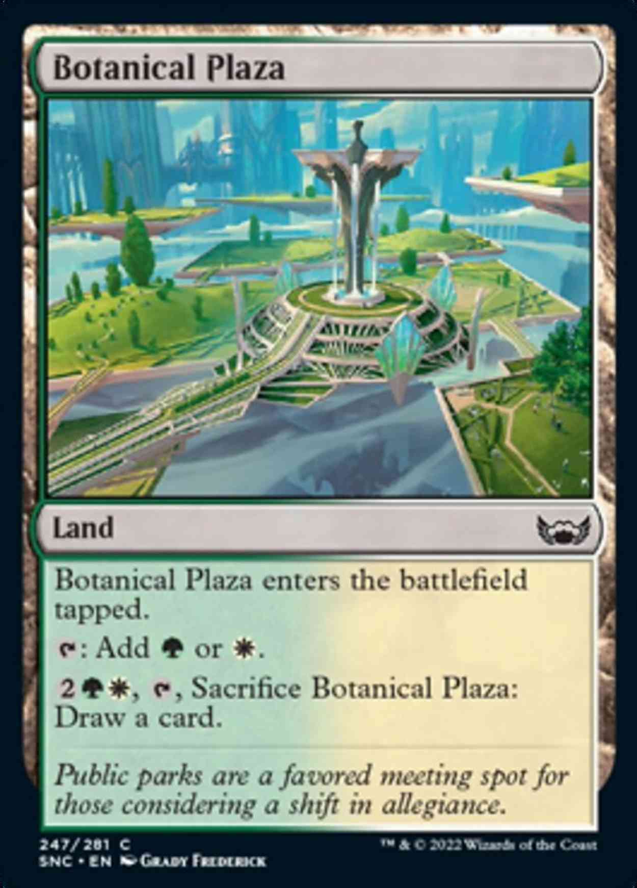 Botanical Plaza magic card front