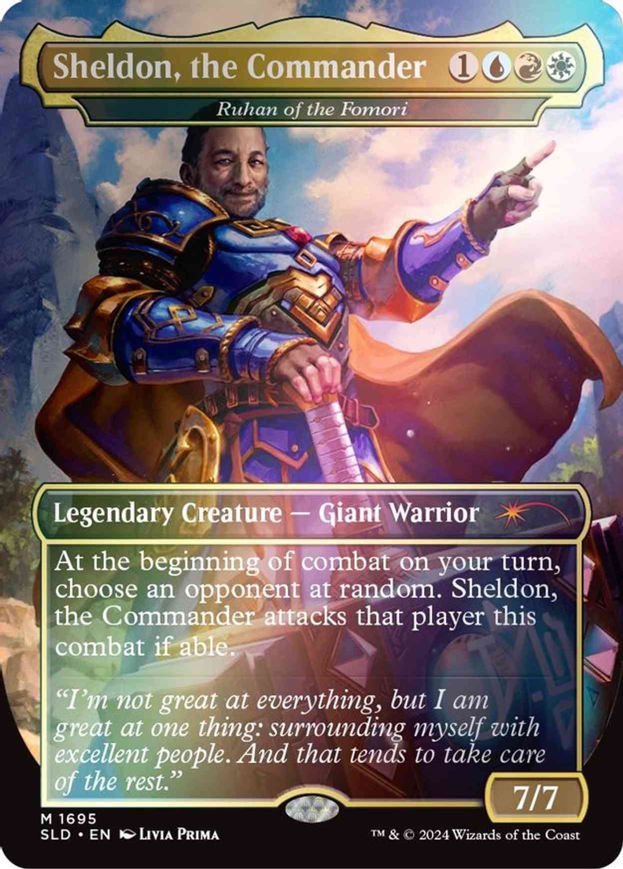 Sheldon, the Commander - Ruhan of the Fomori (Rainbow Foil) magic card front