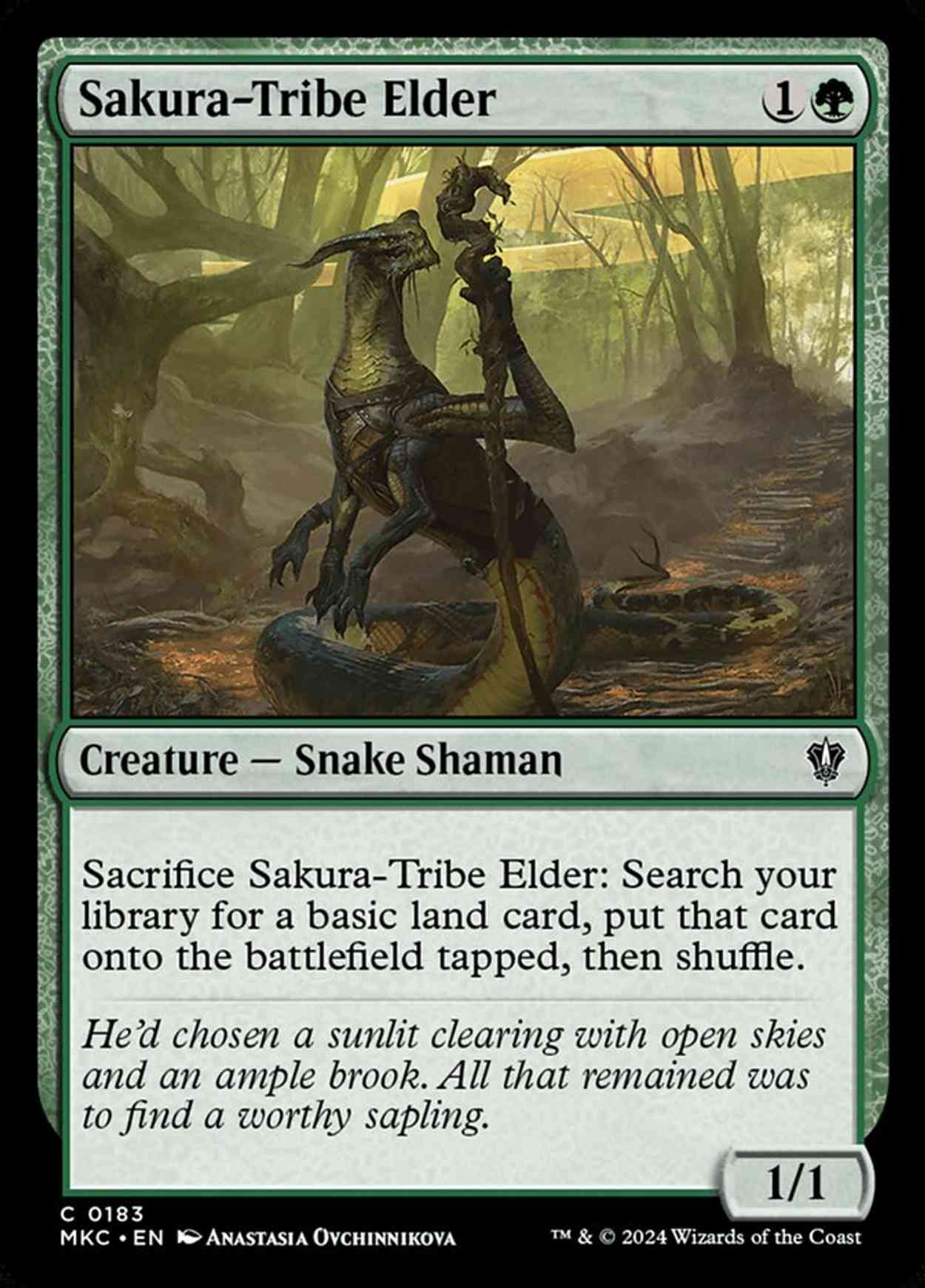 Sakura-Tribe Elder magic card front