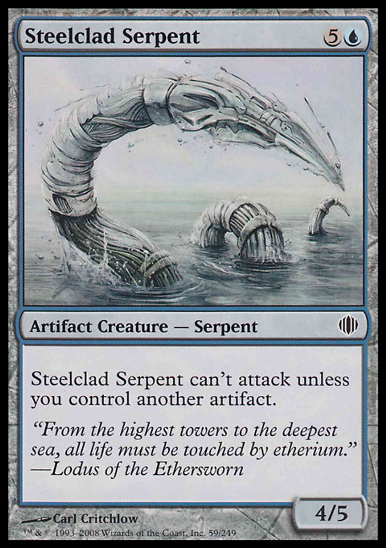 Steelclad Serpent magic card front