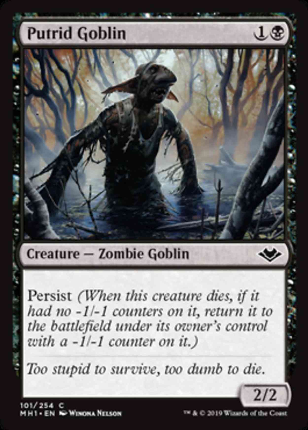 Putrid Goblin magic card front
