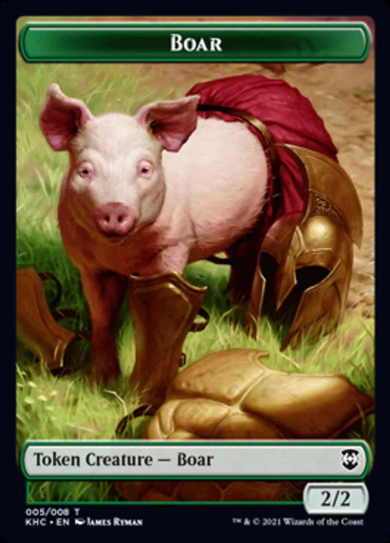 Boar // Spirit Double-sided Token magic card front