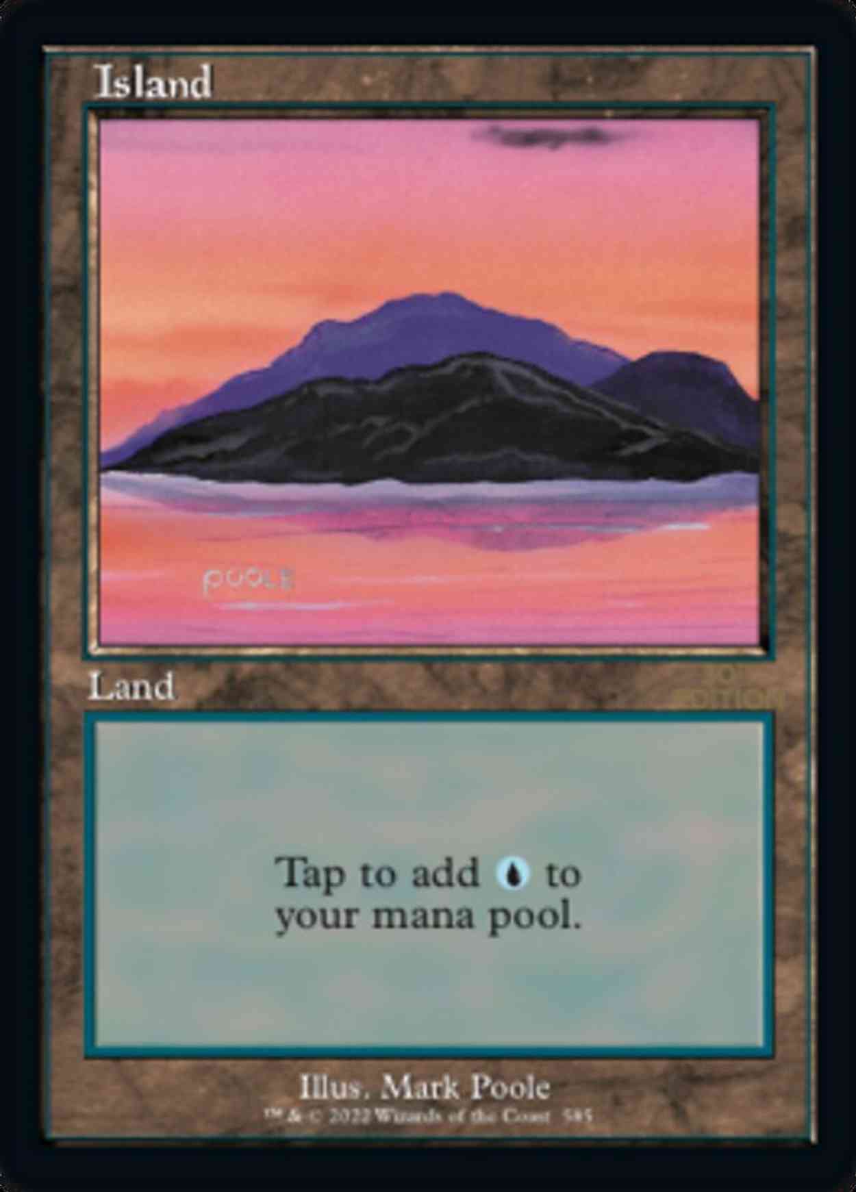 Island (585) (Retro Frame) magic card front