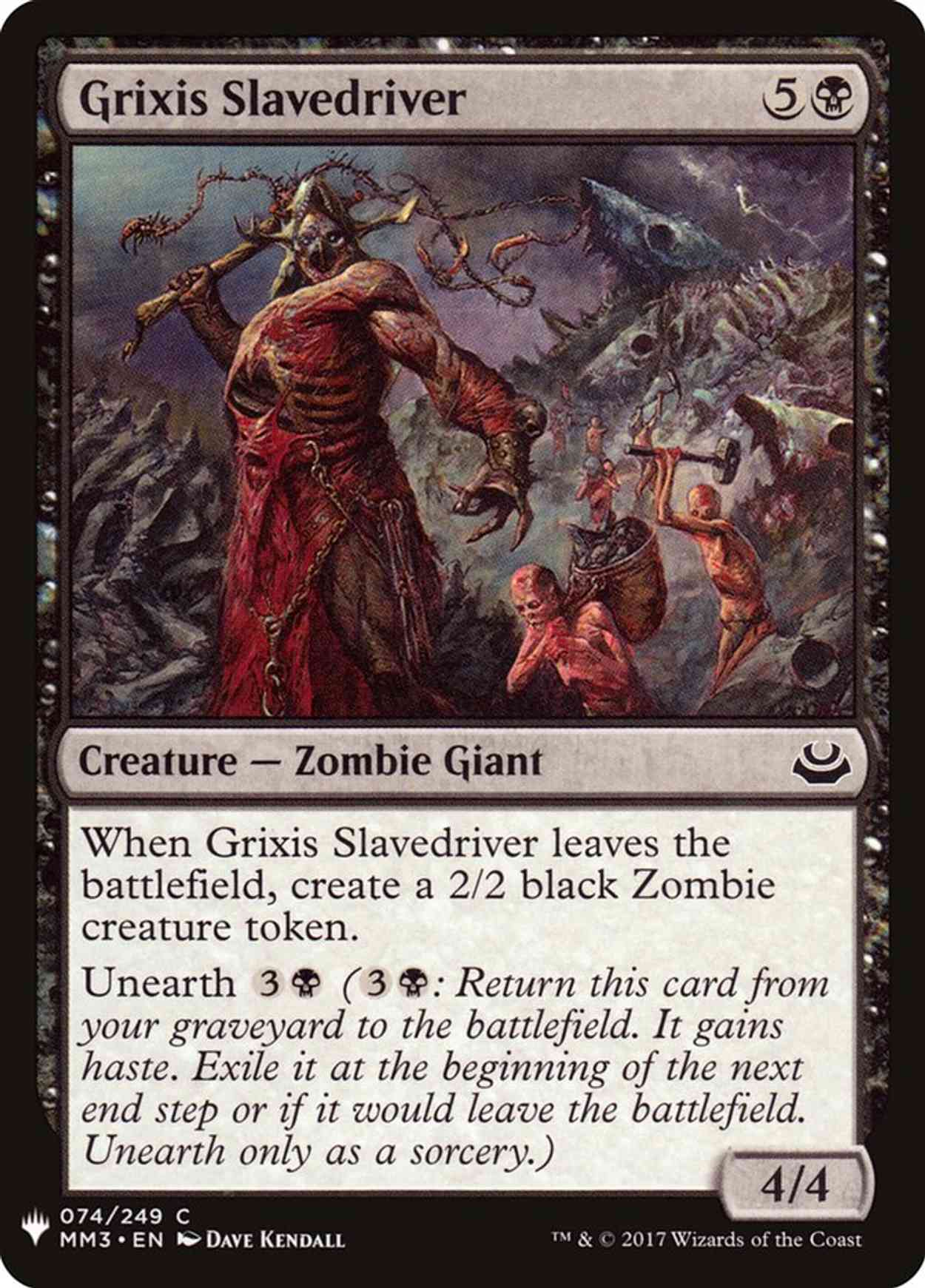 Grixis Slavedriver magic card front