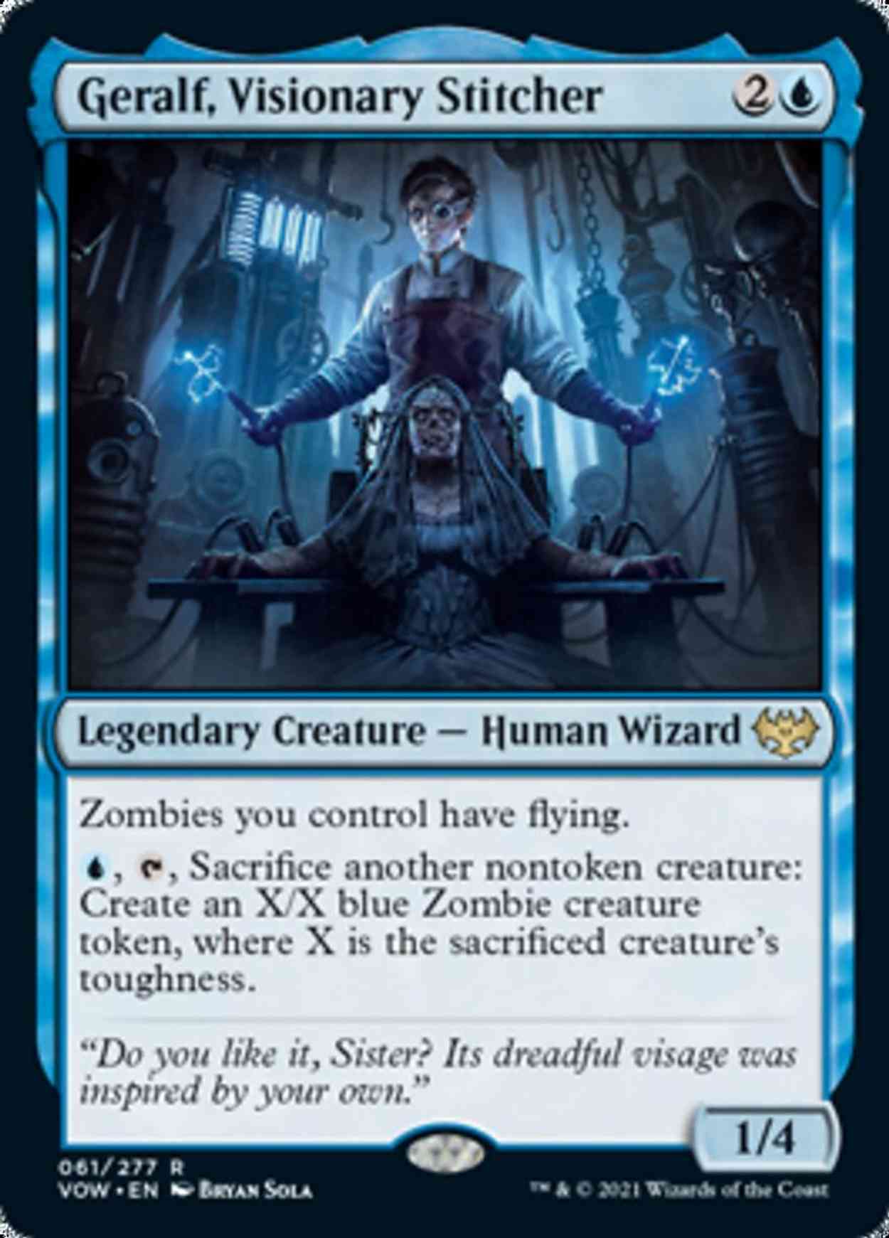 Geralf, Visionary Stitcher magic card front