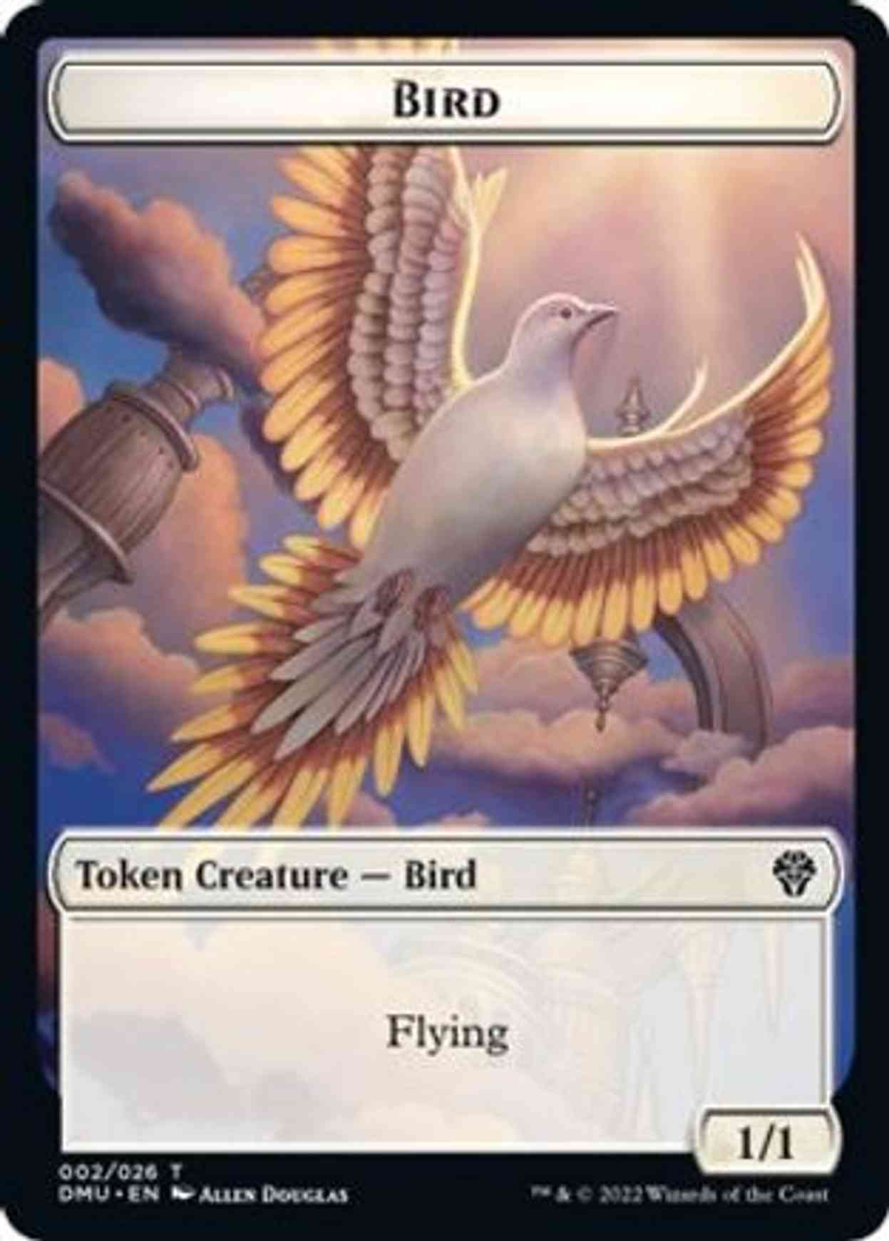 Bird (002) // Elemental Double-sided Token magic card front