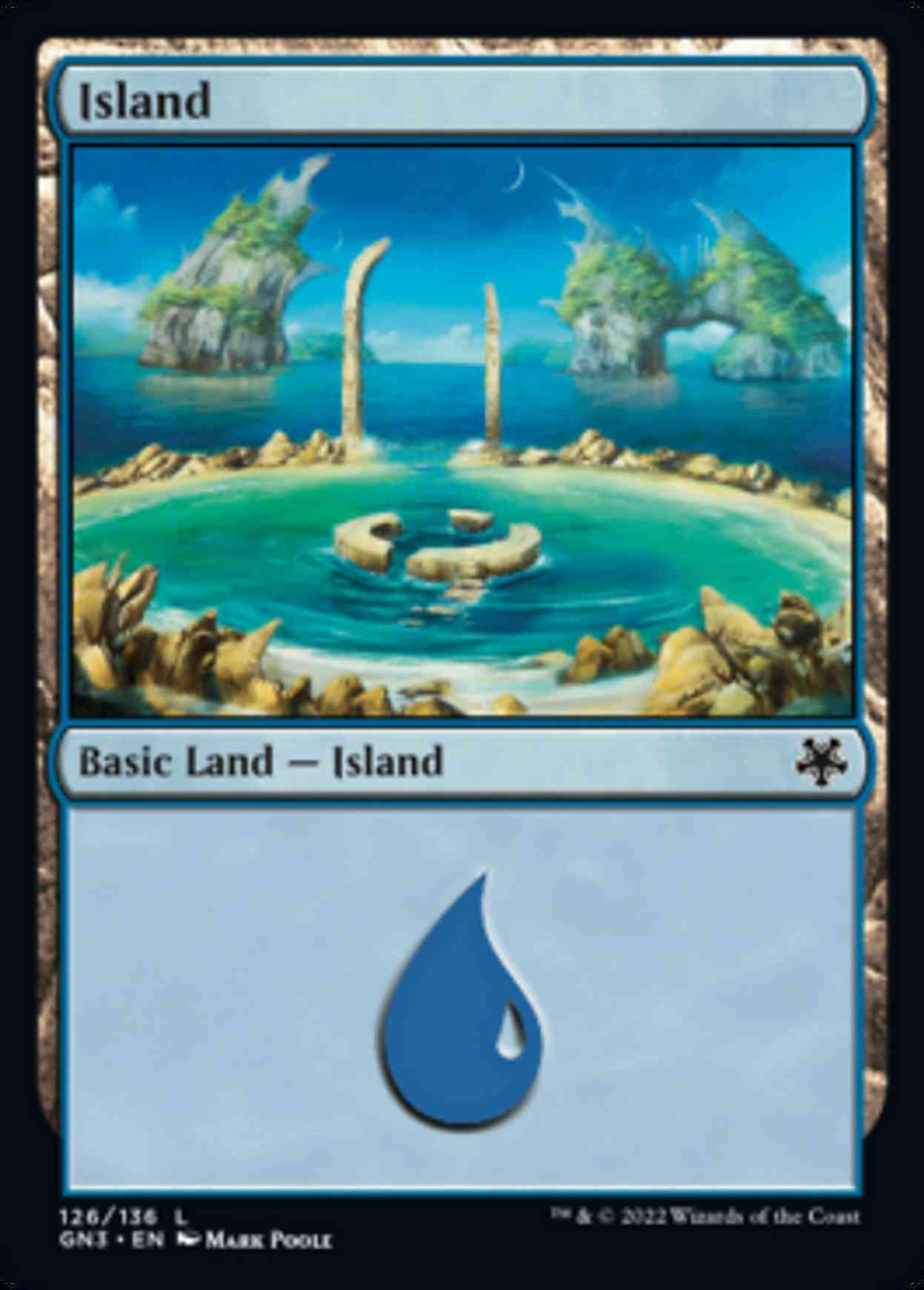 Island (126) magic card front
