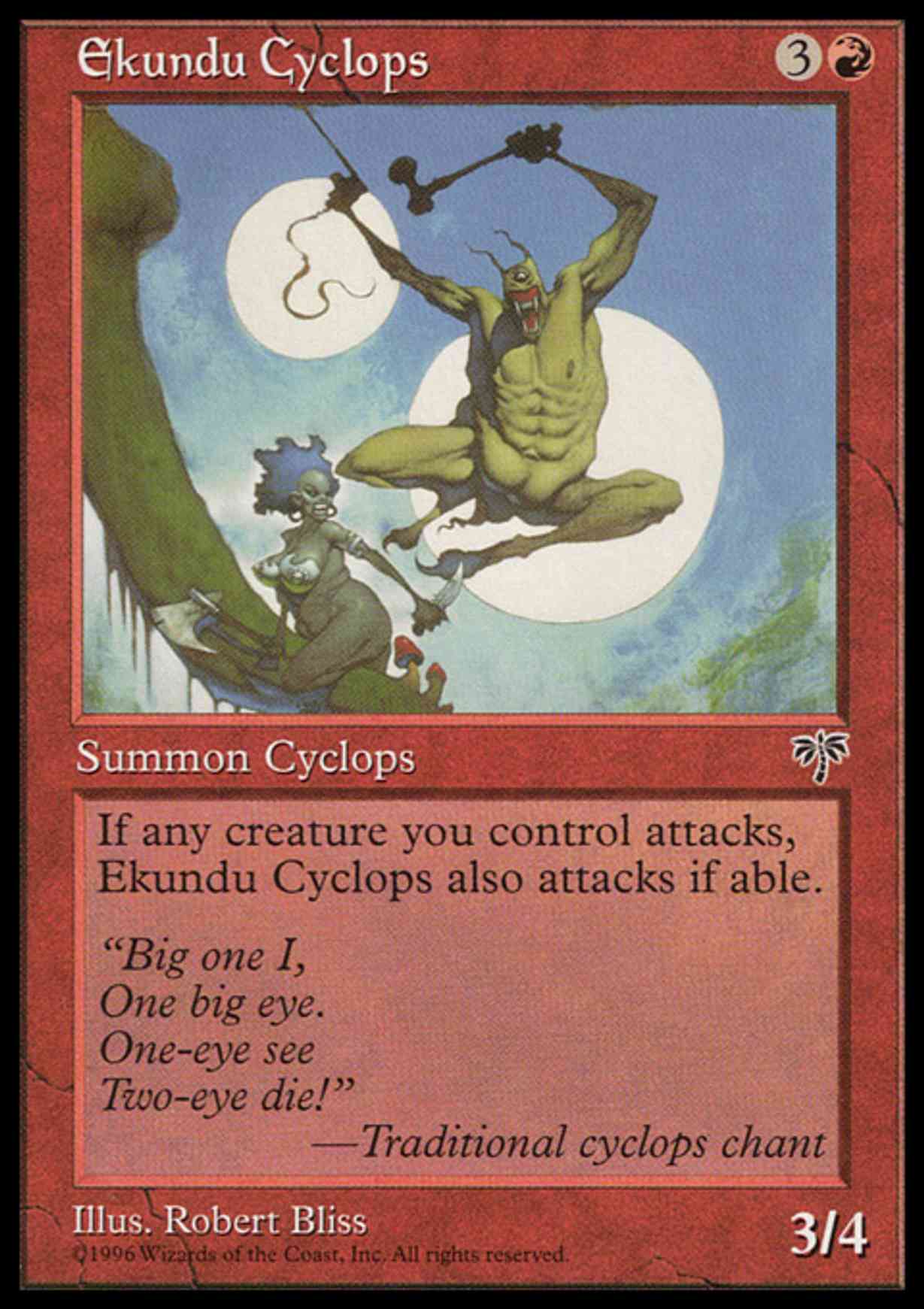 Ekundu Cyclops magic card front