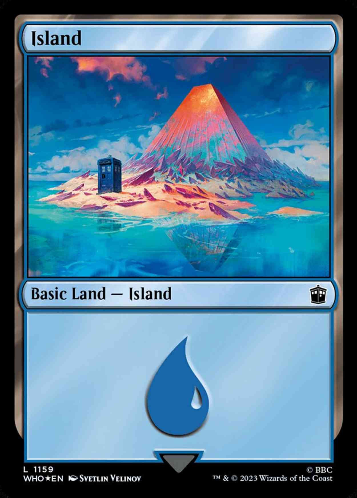 Island (1159) (Surge Foil) magic card front