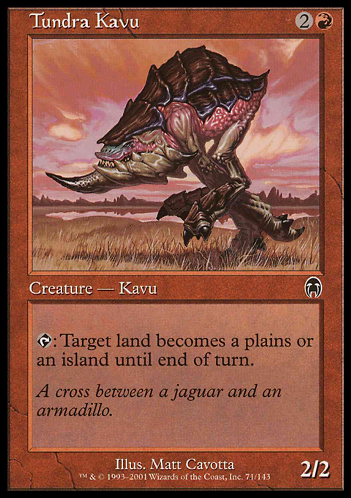 Tundra Kavu magic card front