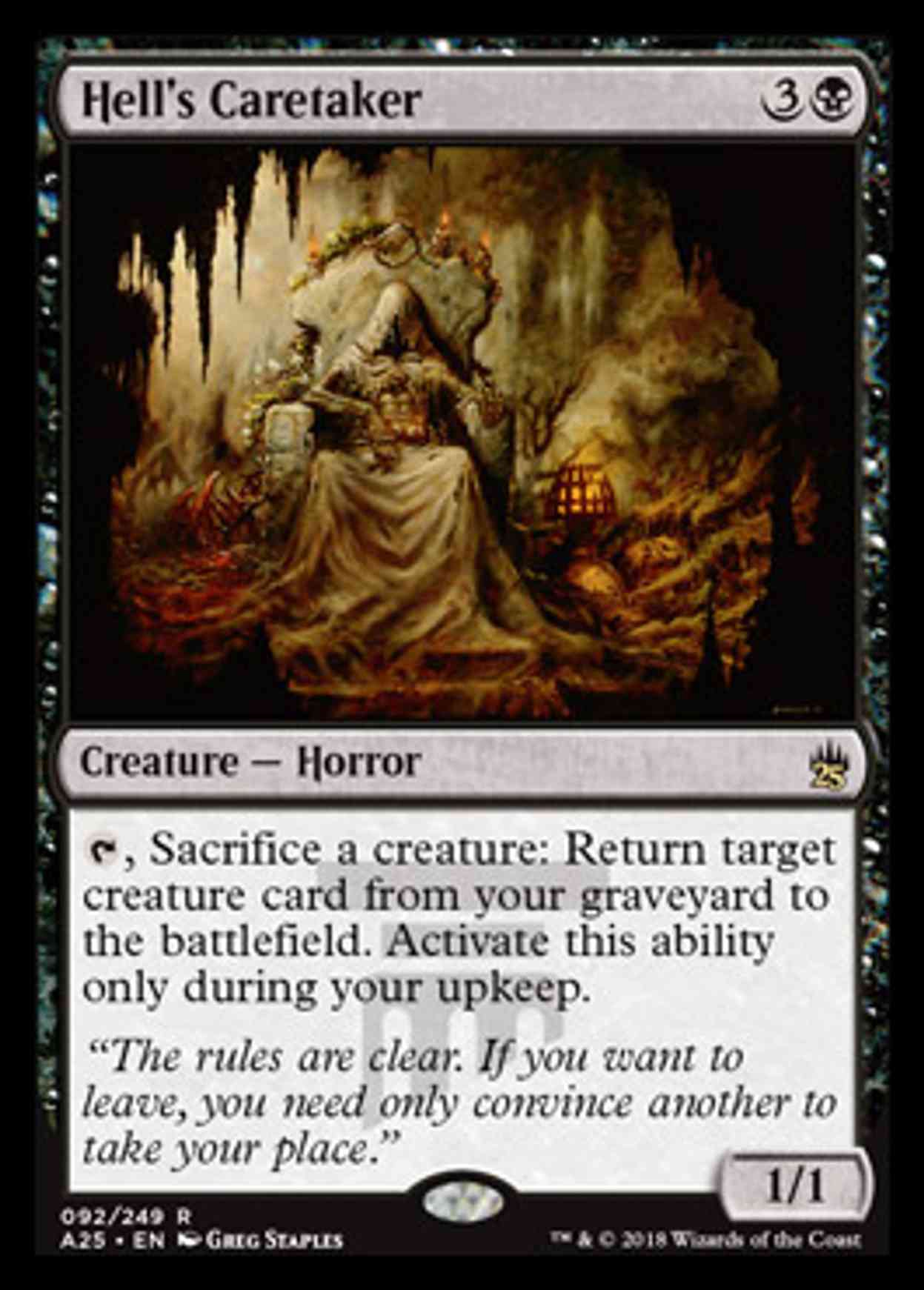 Hell's Caretaker magic card front