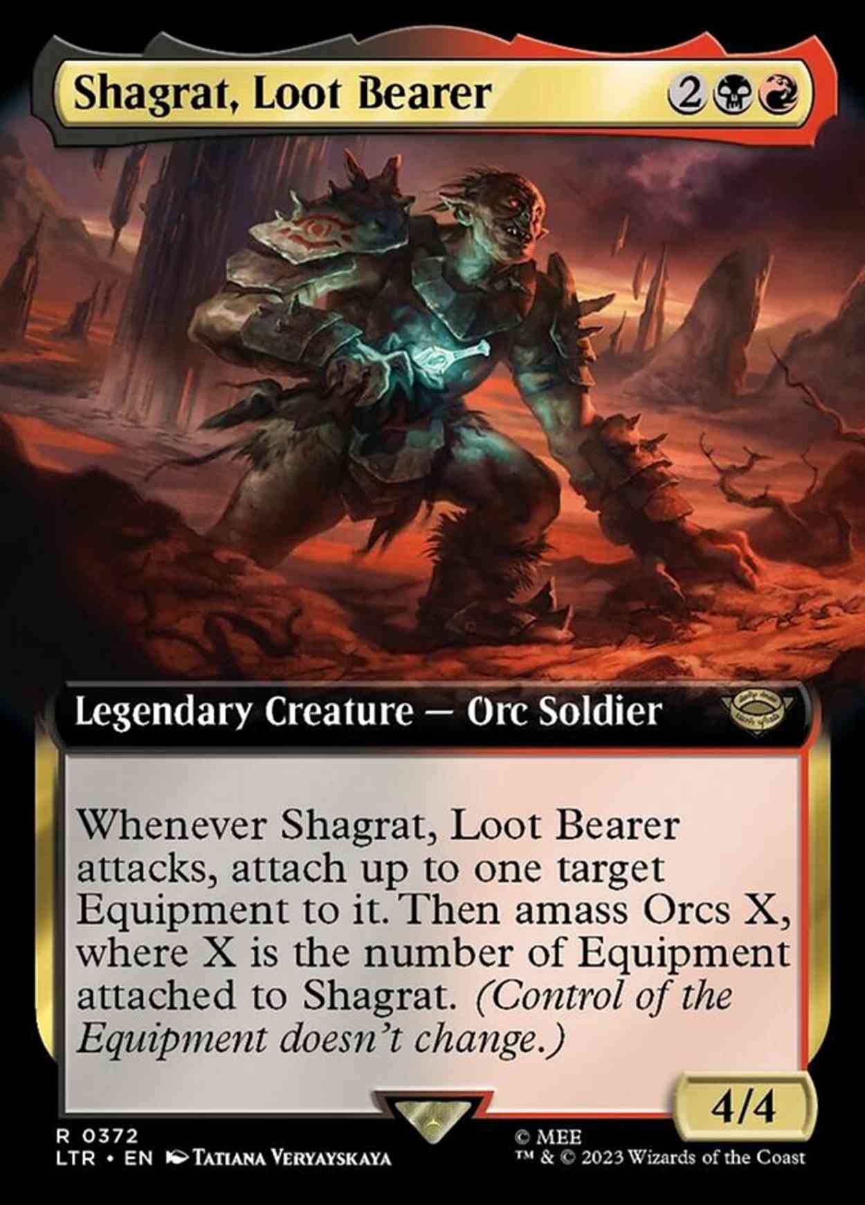 Shagrat, Loot Bearer (Extended Art) magic card front