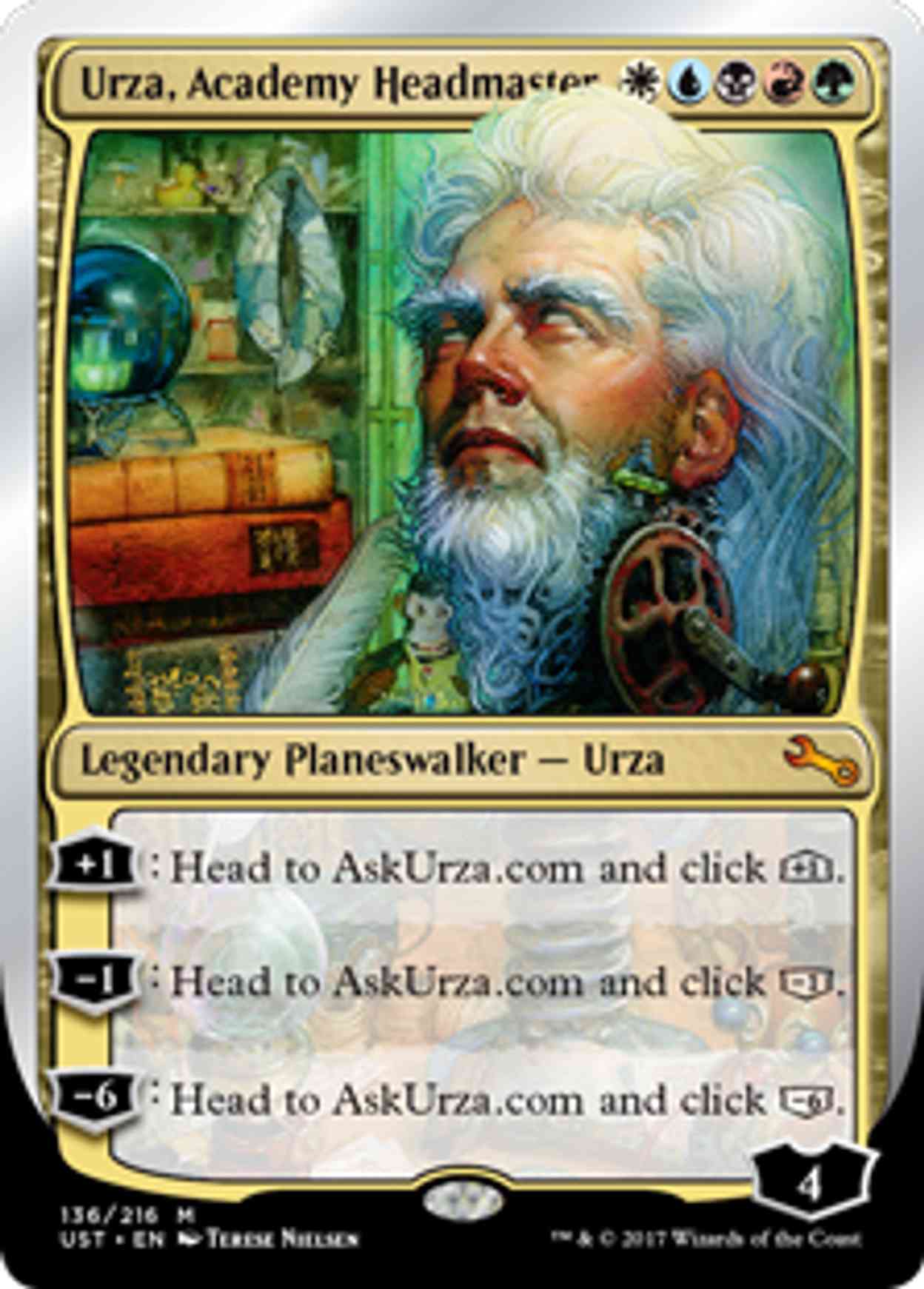 Urza, Academy Headmaster magic card front