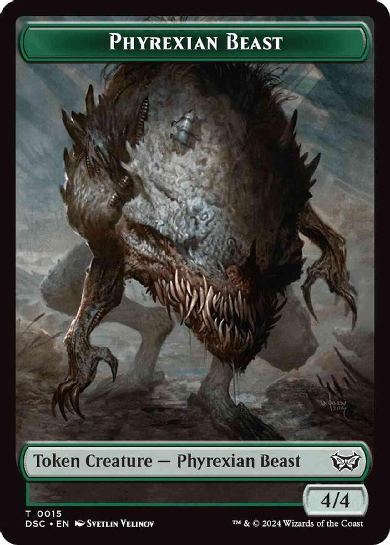 Phyrexian Beast //Manifest Double-Sided Token magic card front