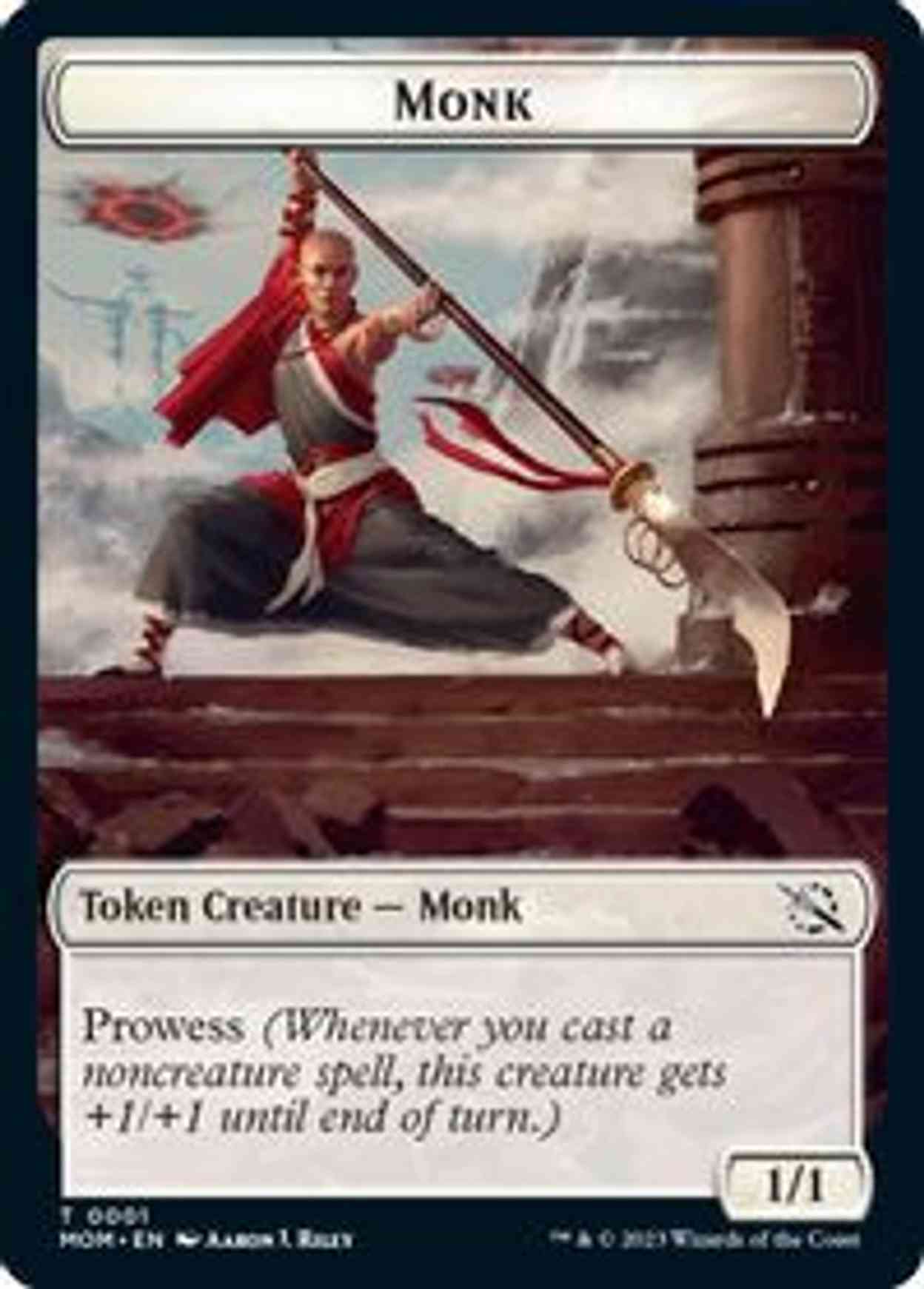 Monk // Phyrexian Hydra (0011) Double-Sided Token magic card front