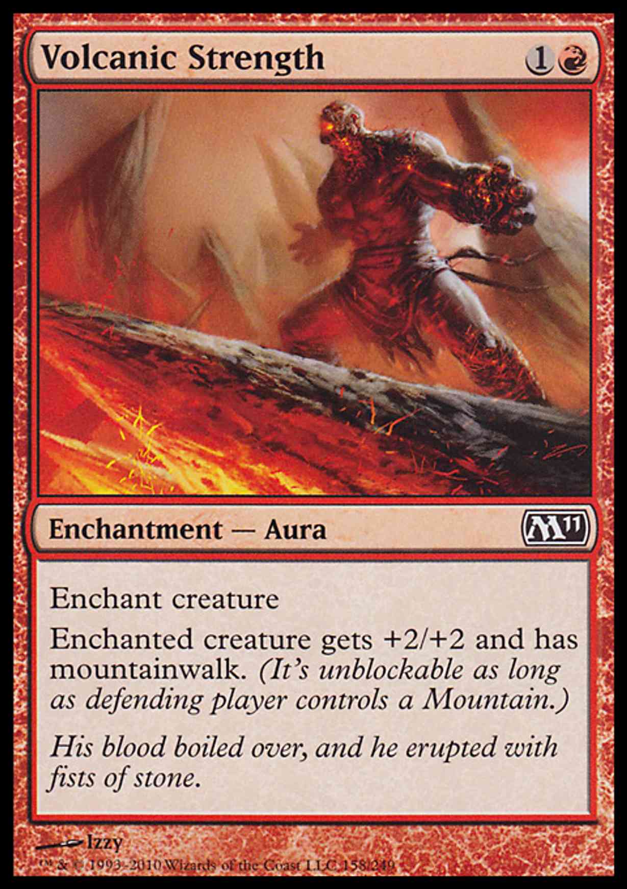 Volcanic Strength magic card front