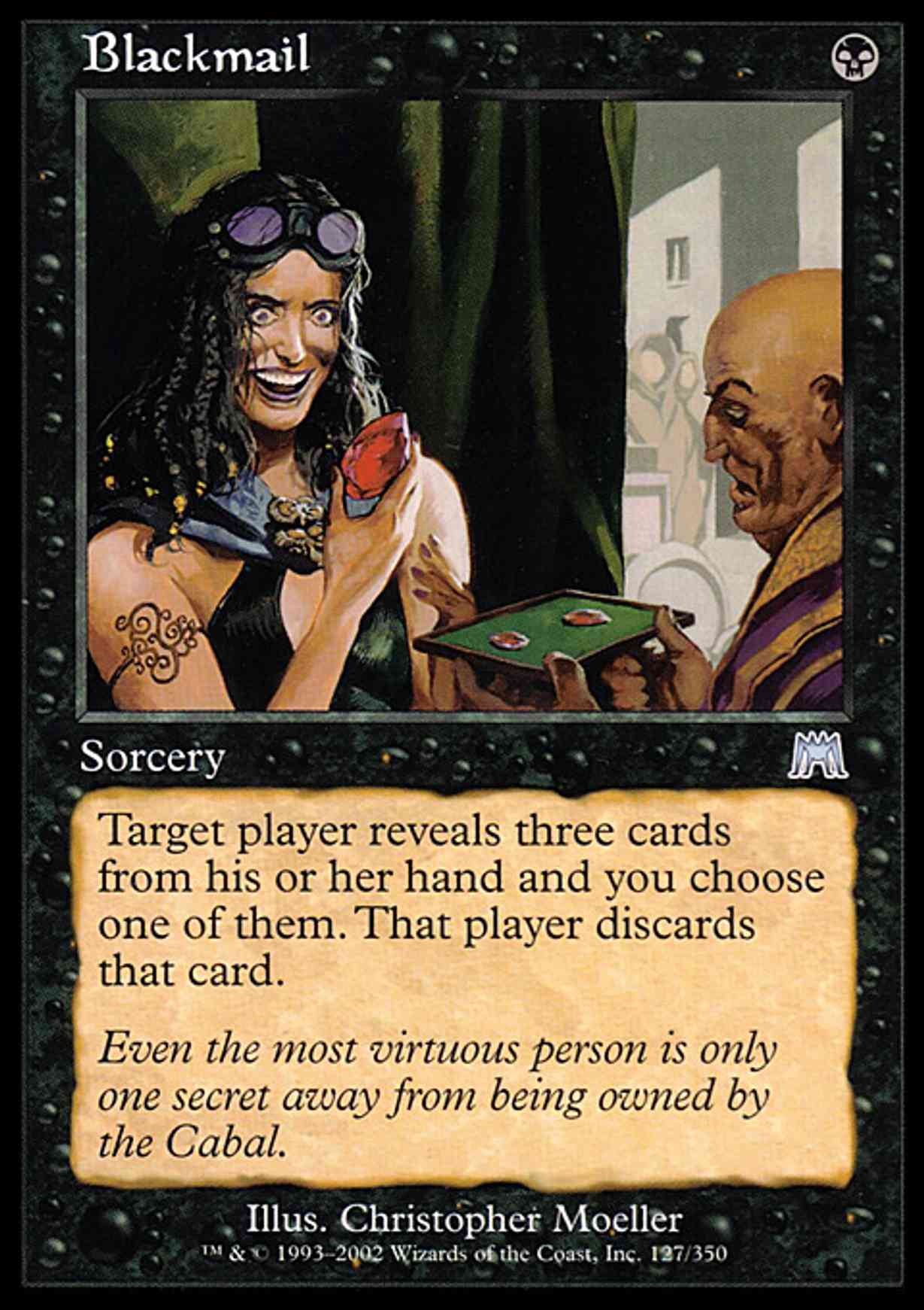 Blackmail magic card front