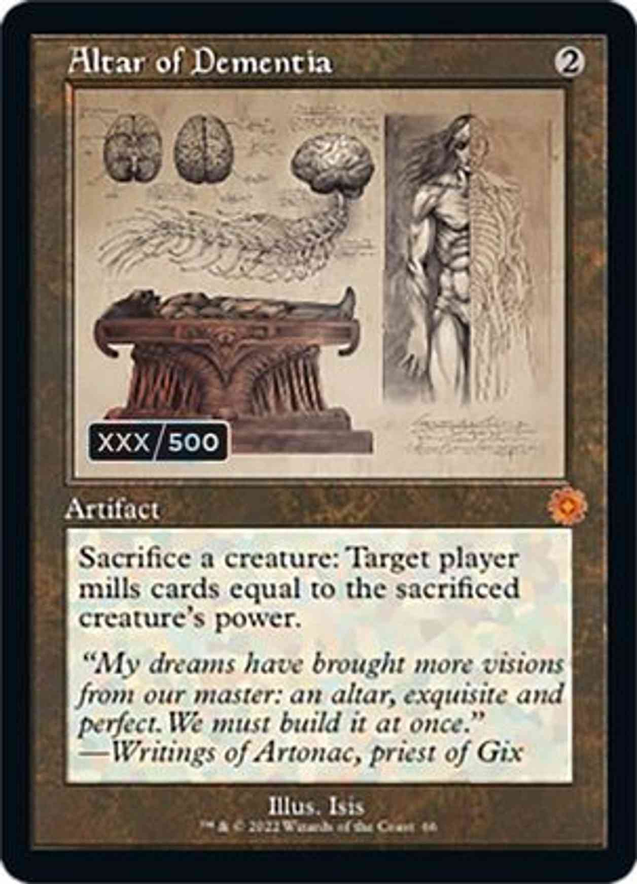 Altar of Dementia (Schematic) (Serial Numbered) magic card front