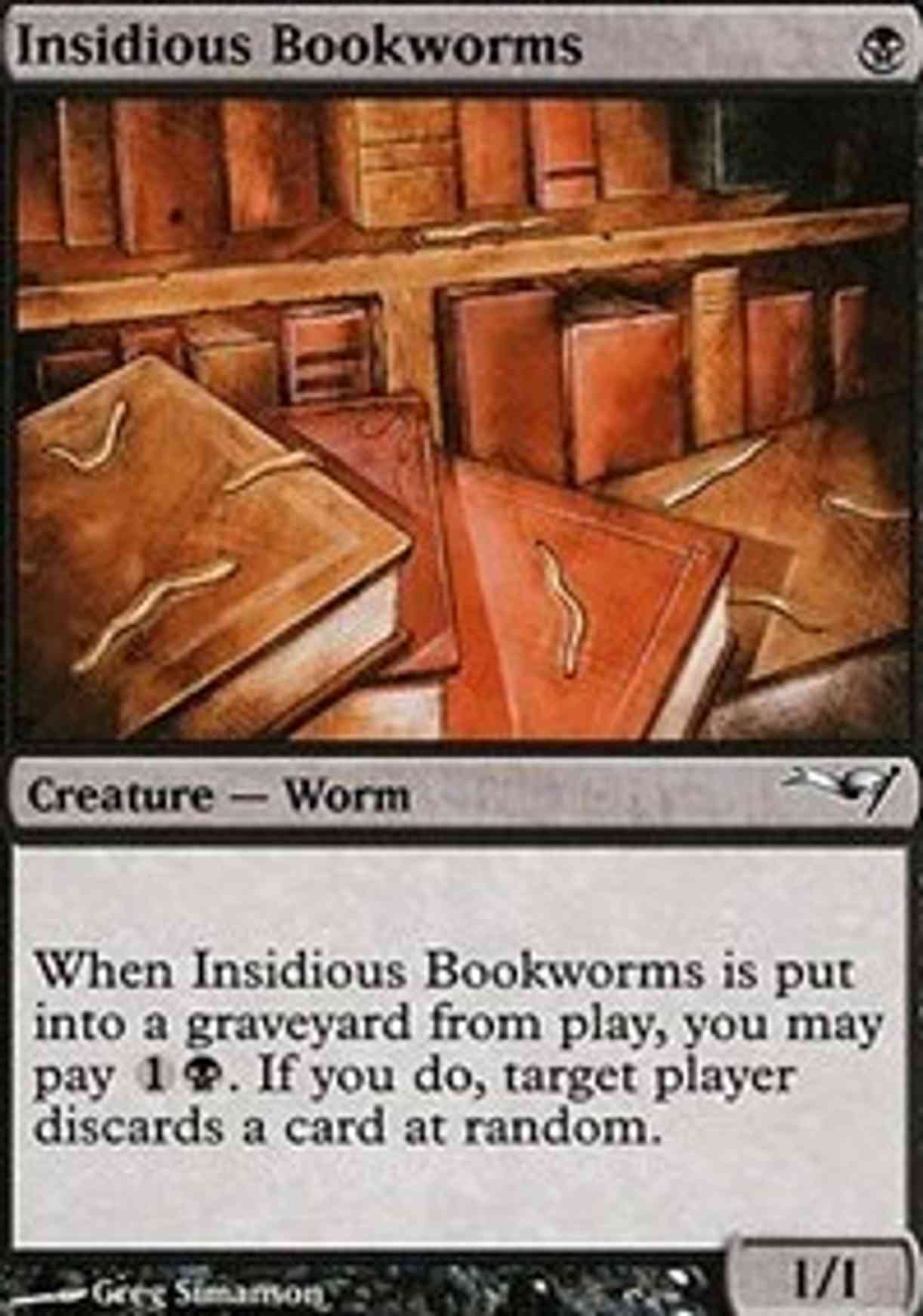 Insidious Bookworms (Version 2) magic card front
