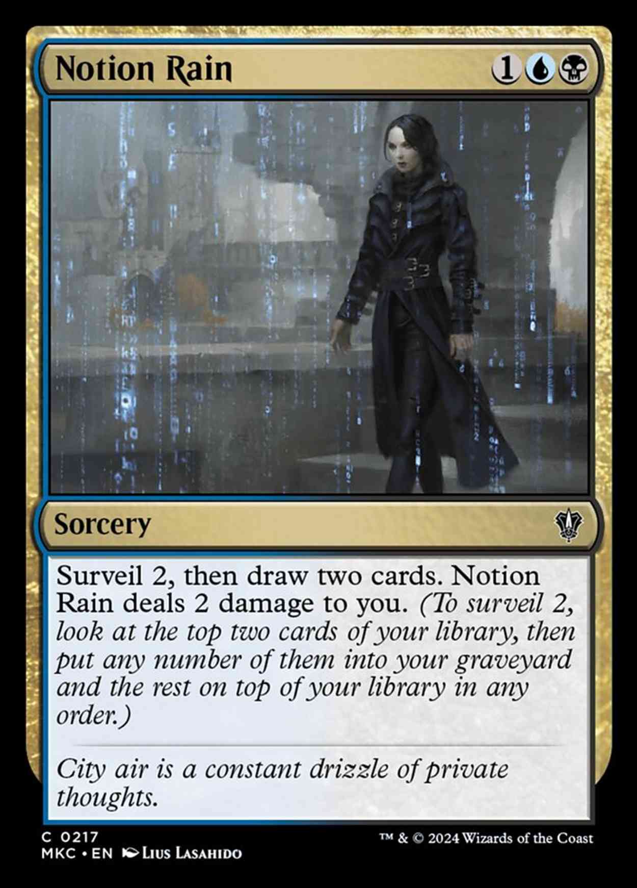 Notion Rain magic card front