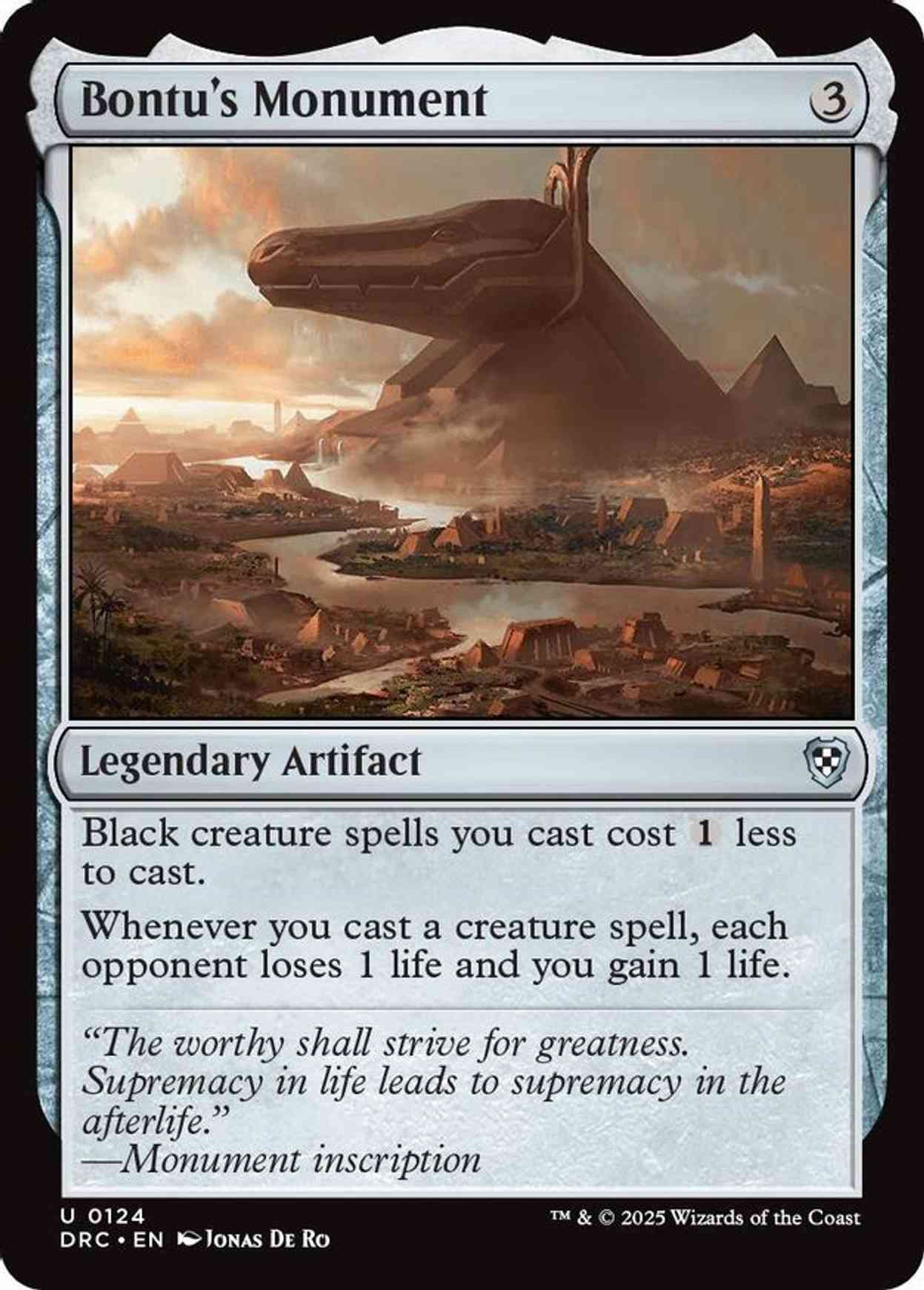 Bontu's Monument magic card front