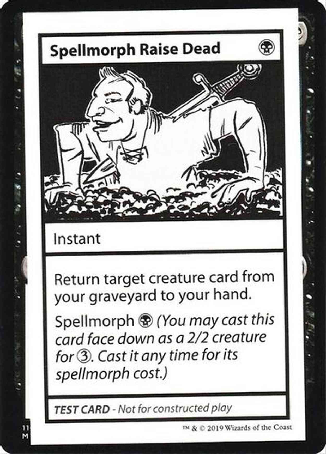 Spellmorph Raise Dead (No PW Symbol) magic card front