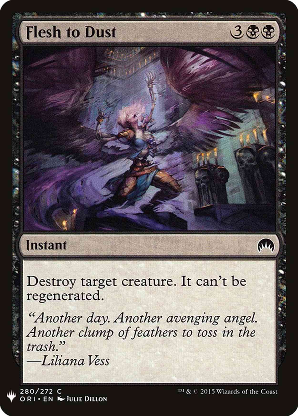 Flesh to Dust magic card front