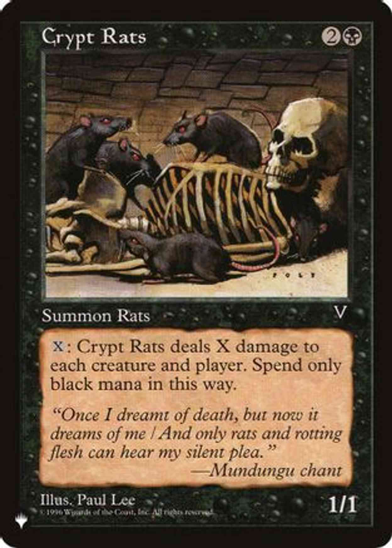 Crypt Rats magic card front