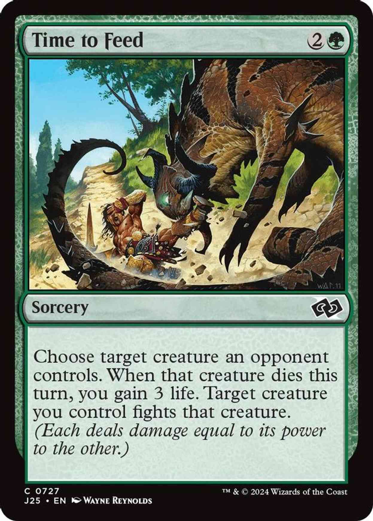 Time to Feed magic card front