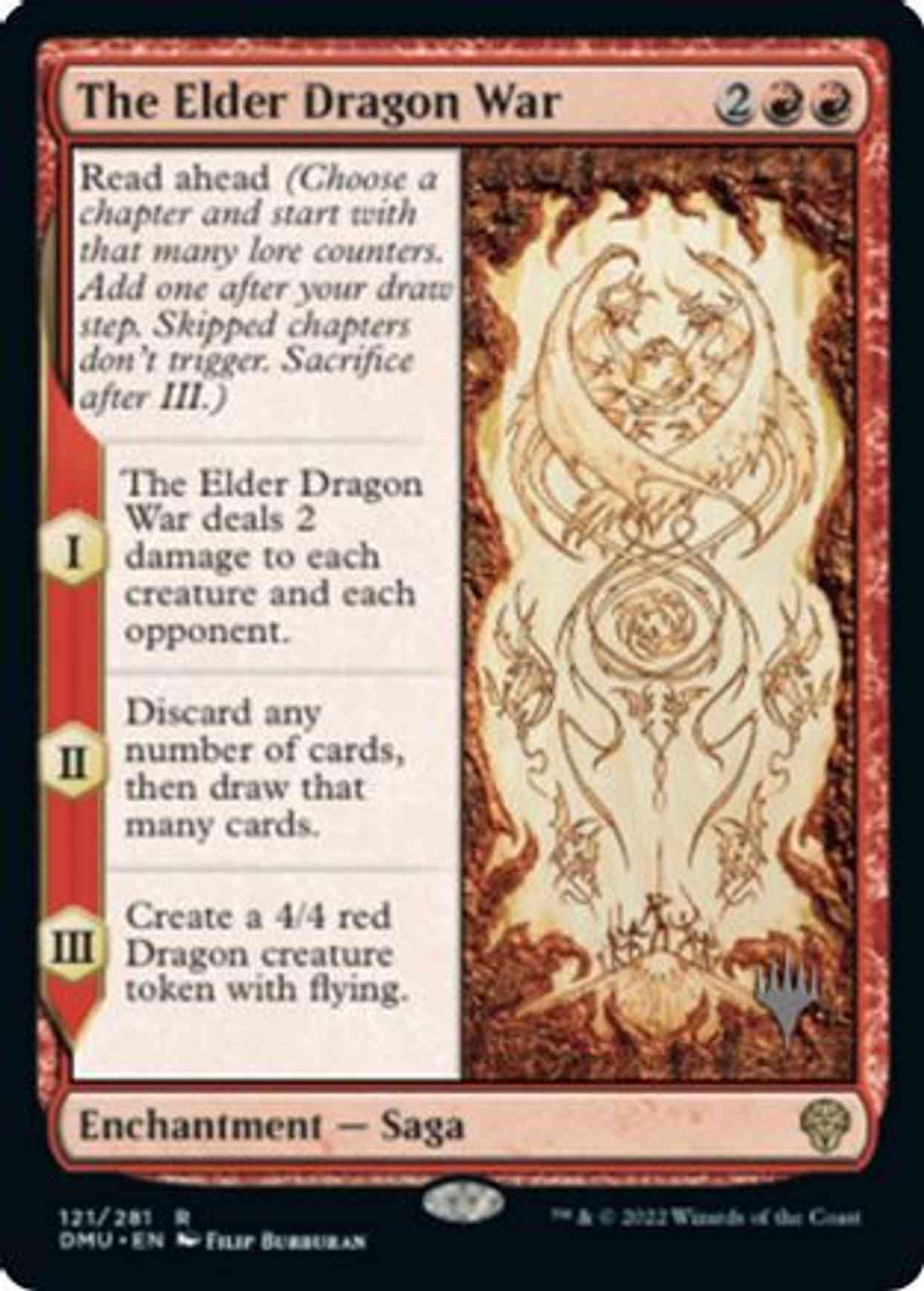 The Elder Dragon War magic card front