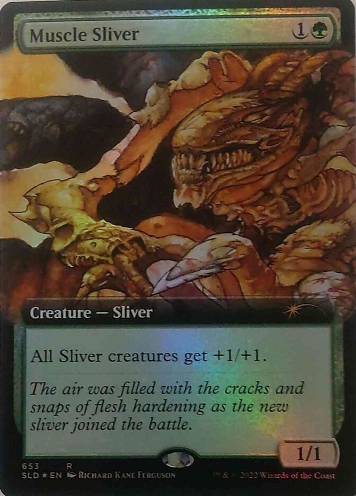 Muscle Sliver (Extended Art) magic card front