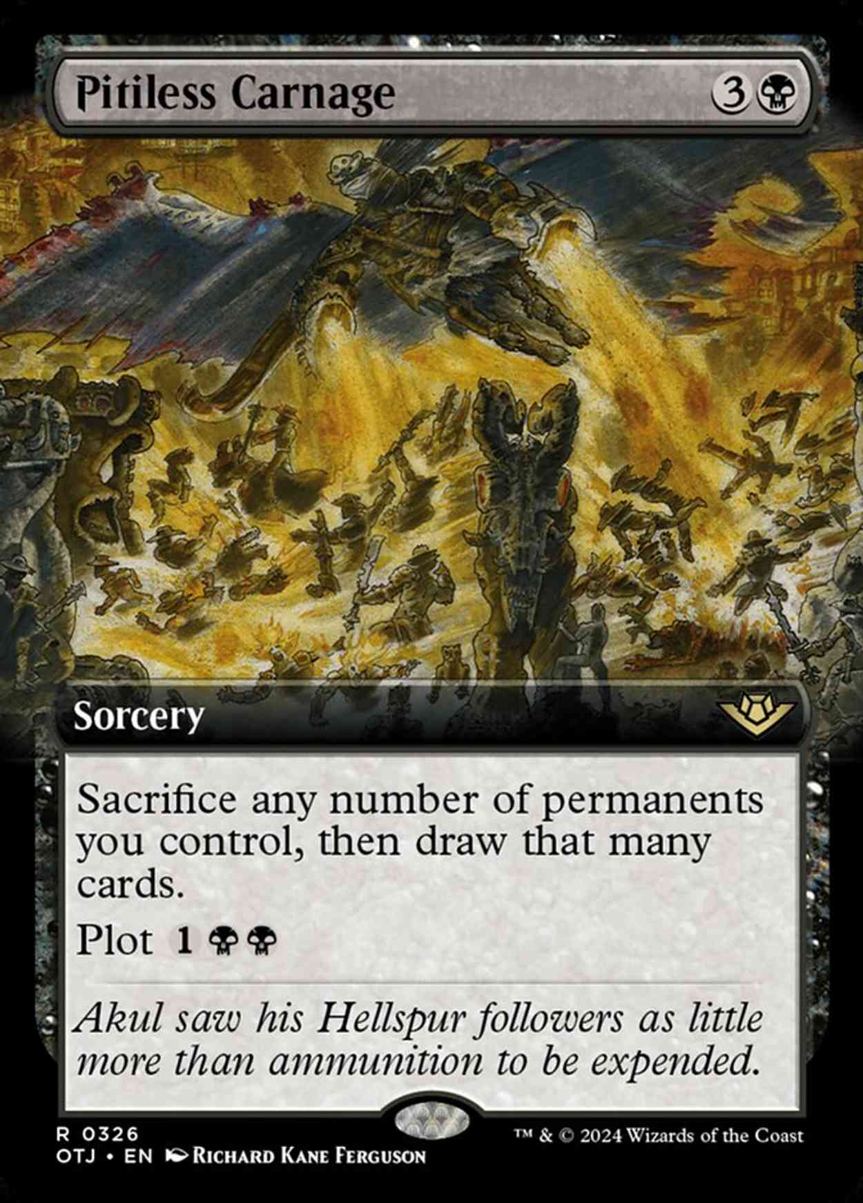 Pitiless Carnage (Extended Art) magic card front