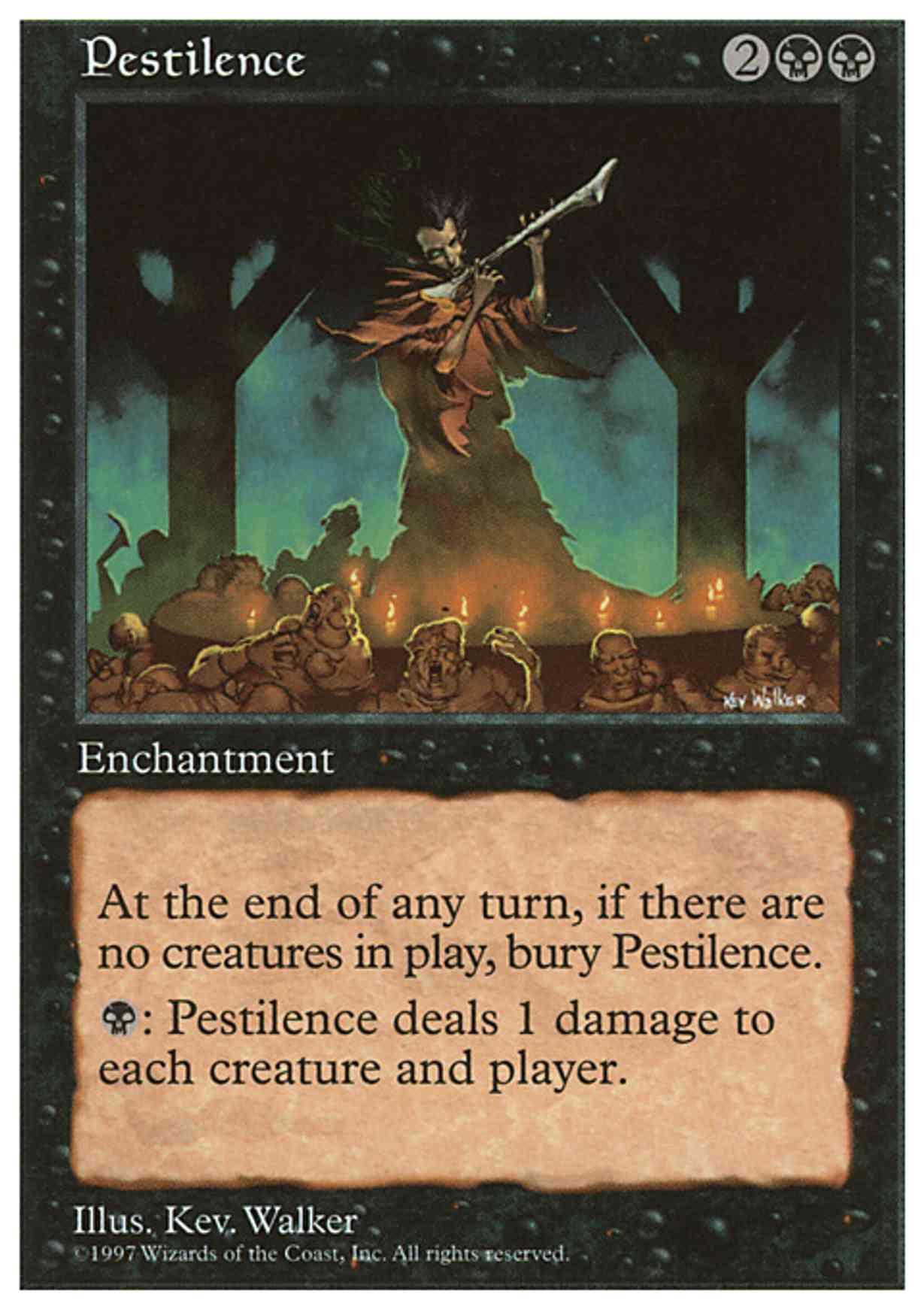 Pestilence magic card front