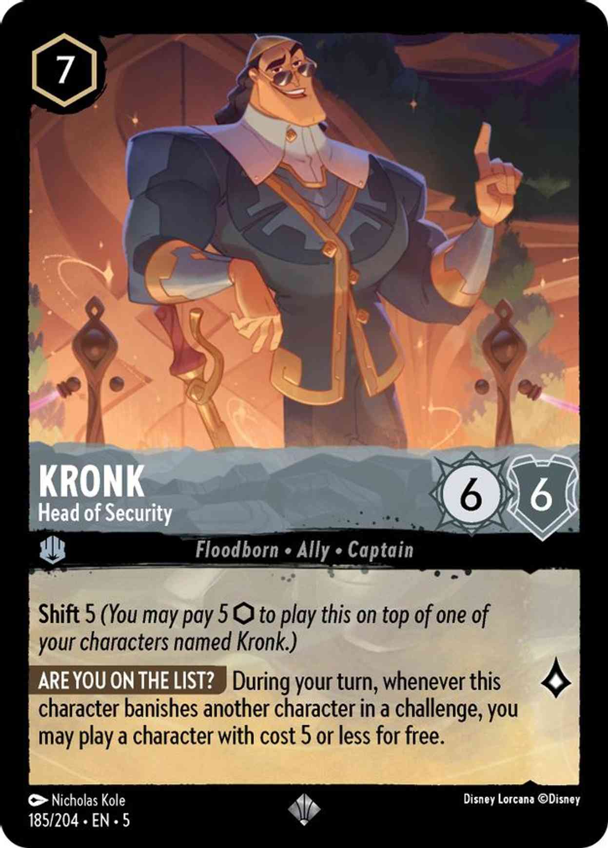 Kronk - Head of Security magic card front