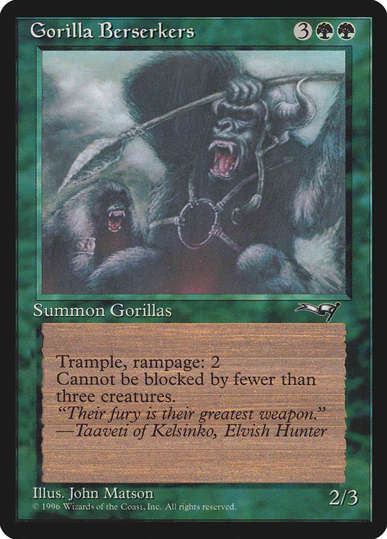 Gorilla Berserkers magic card front