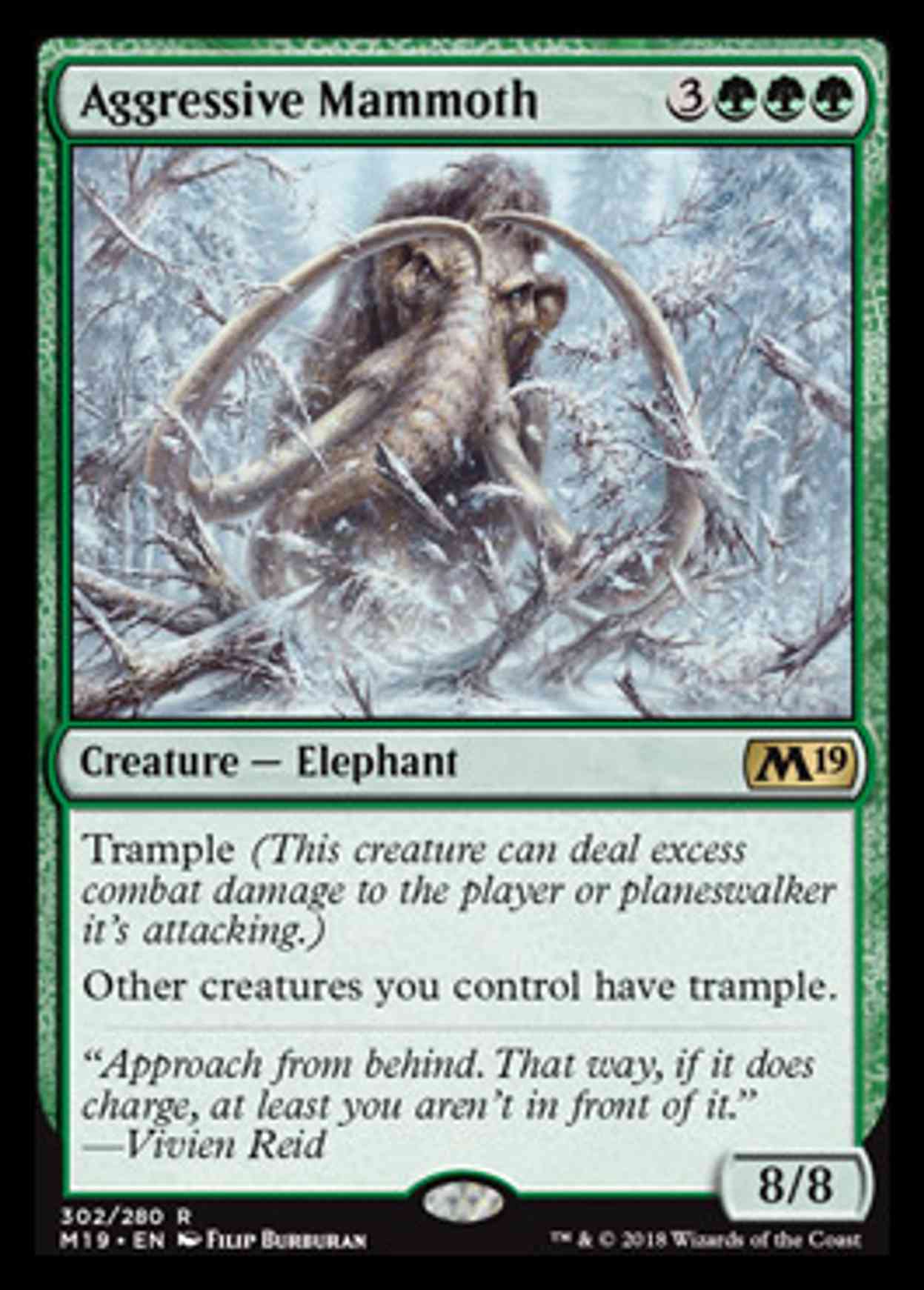 Aggressive Mammoth magic card front
