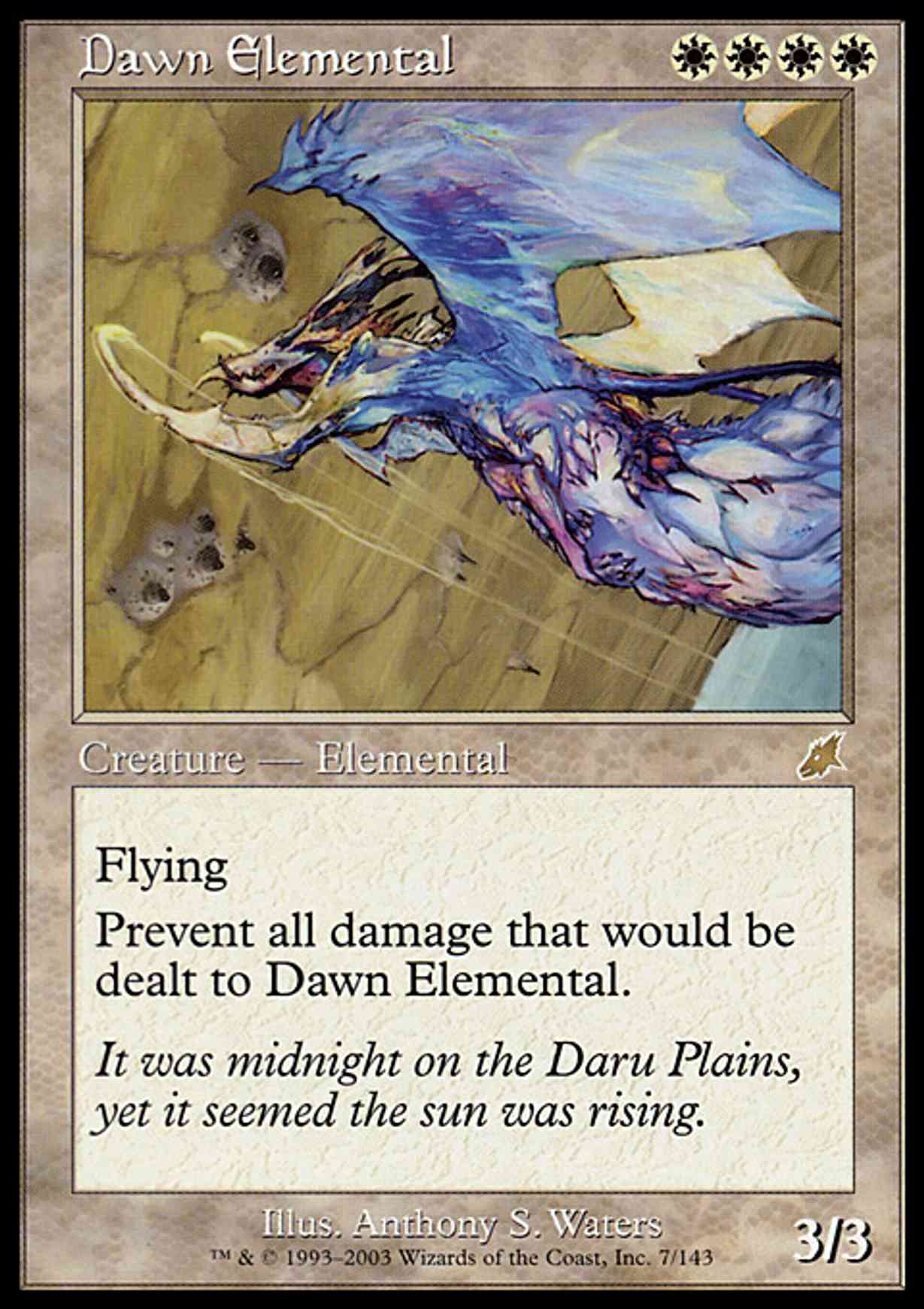 Dawn Elemental magic card front